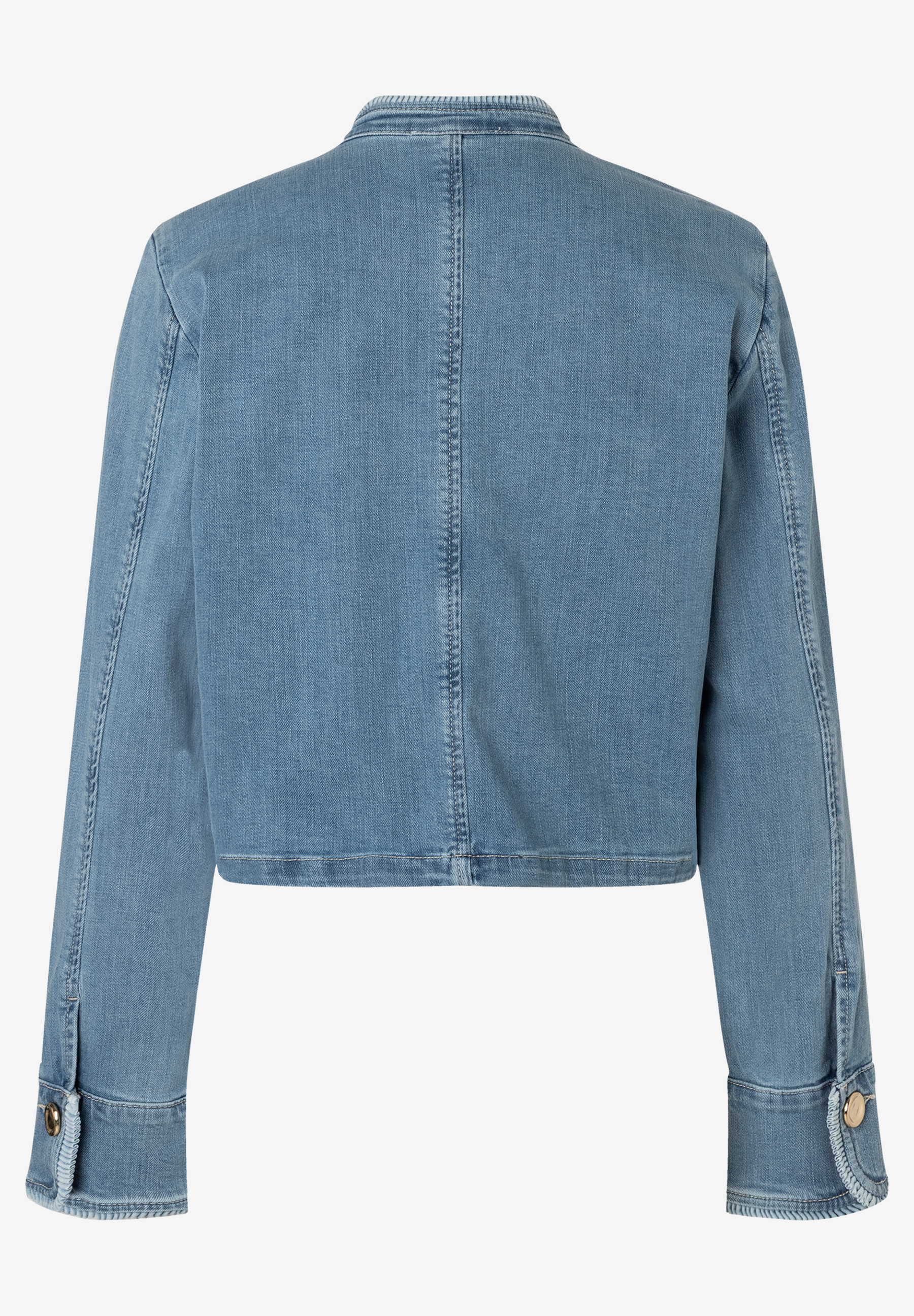 MORE & MORE Jeansjacke aus Denim, rückenansicht, hautfreundlich und angenehm zu tragen MORE & MORE Jeansjacke aus Denim, rückenansicht, hautfreundlich und angenehm zu tragen