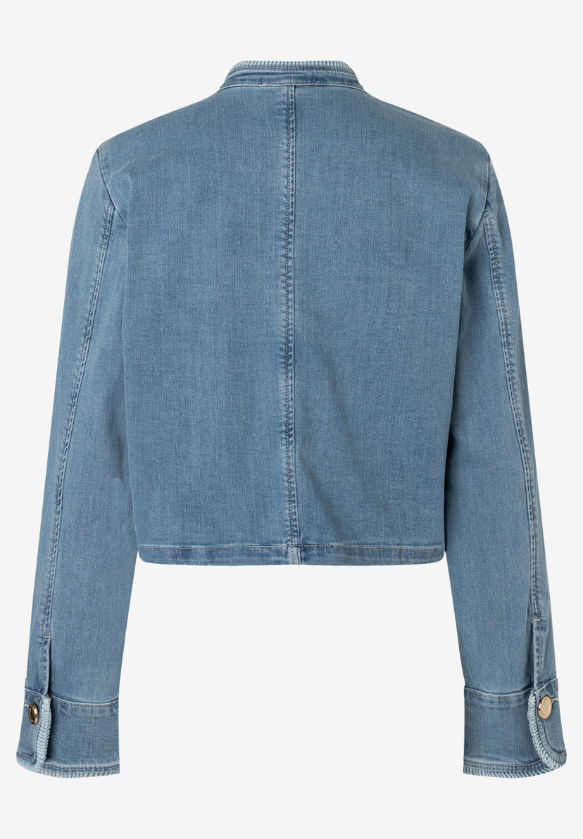 MORE & MORE Jeansjacke aus Denim, rückenansicht, hautfreundlich und angenehm zu tragen MORE & MORE Jeansjacke aus Denim, rückenansicht, hautfreundlich und angenehm zu tragen