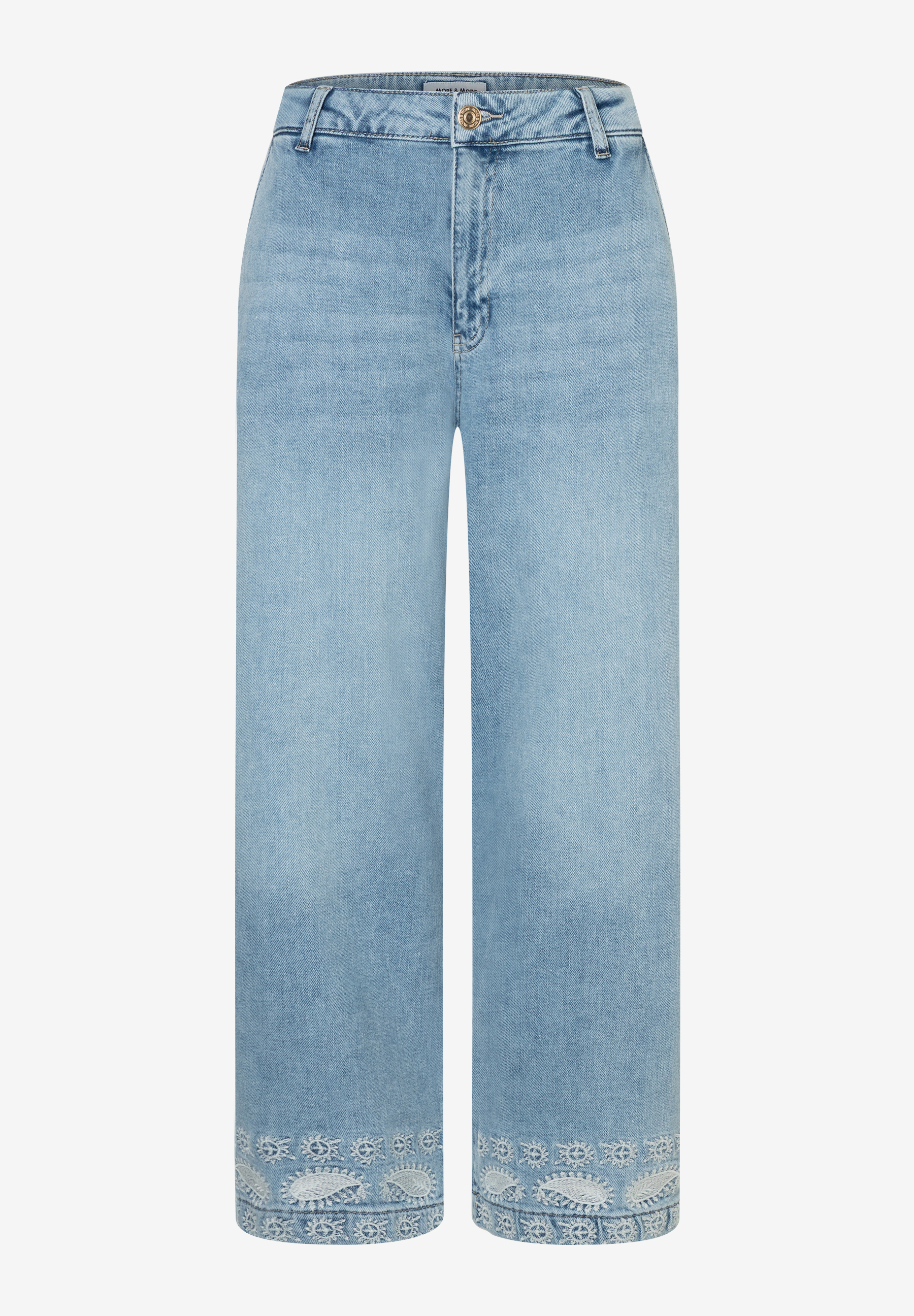 Jeans mit Stickerei am Saum