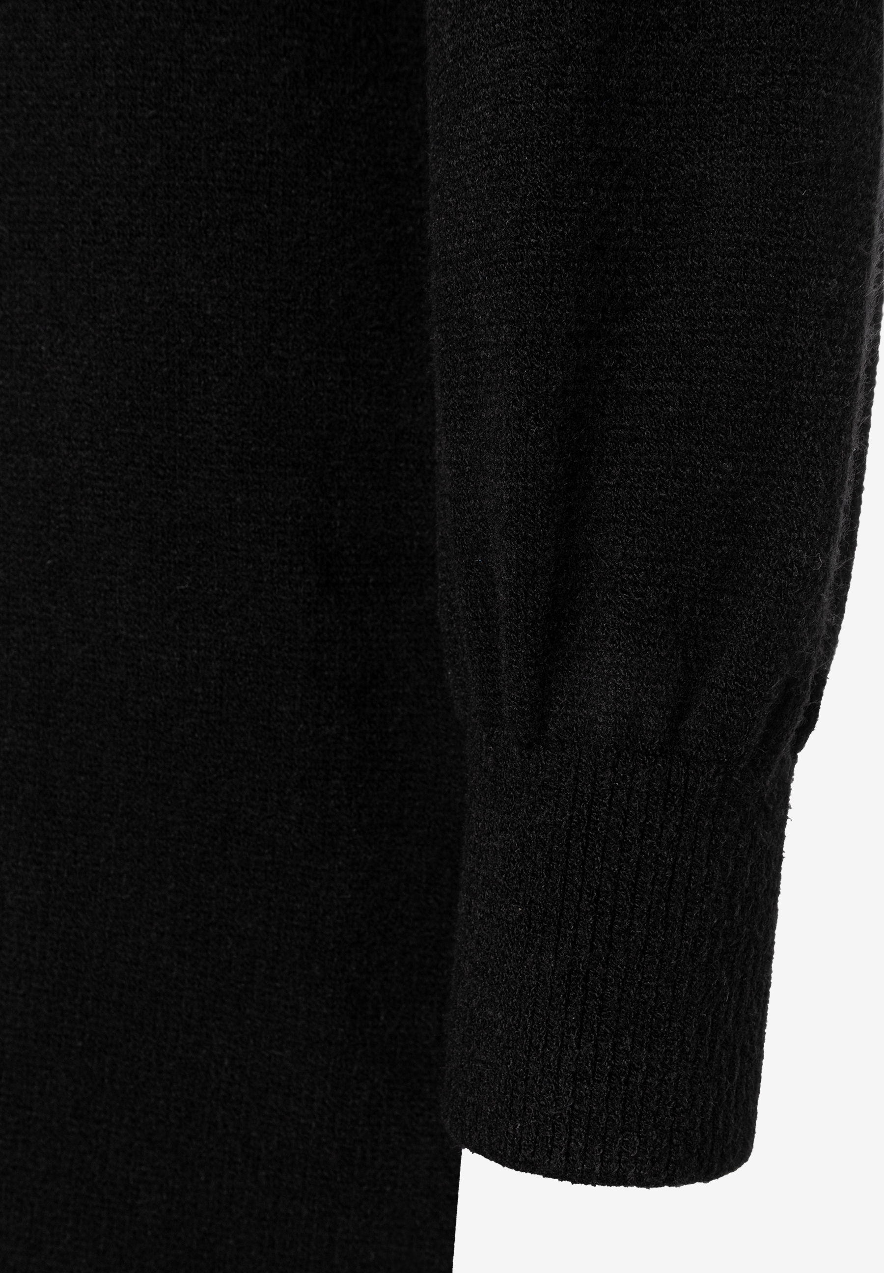 MORE & MORE schwarzes Kleid, Nahaufnahme des Ärmelabschlusses