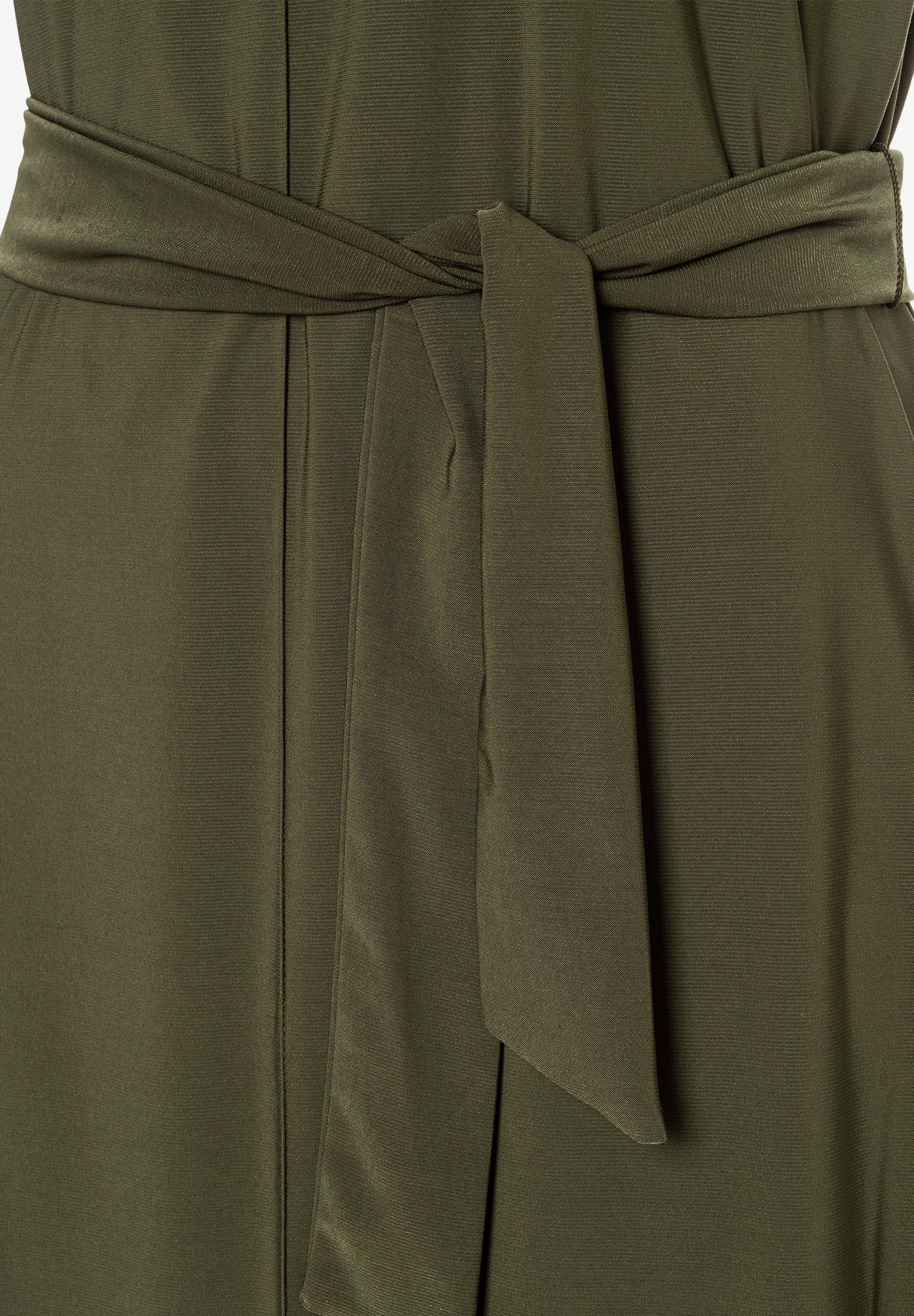 MORE & MORE khaki MORE & MORE Kleid mit einem gebundenen Gürtel an der Taille MORE & MORE khaki MORE & MORE Kleid mit einem gebundenen Gürtel an der Taille