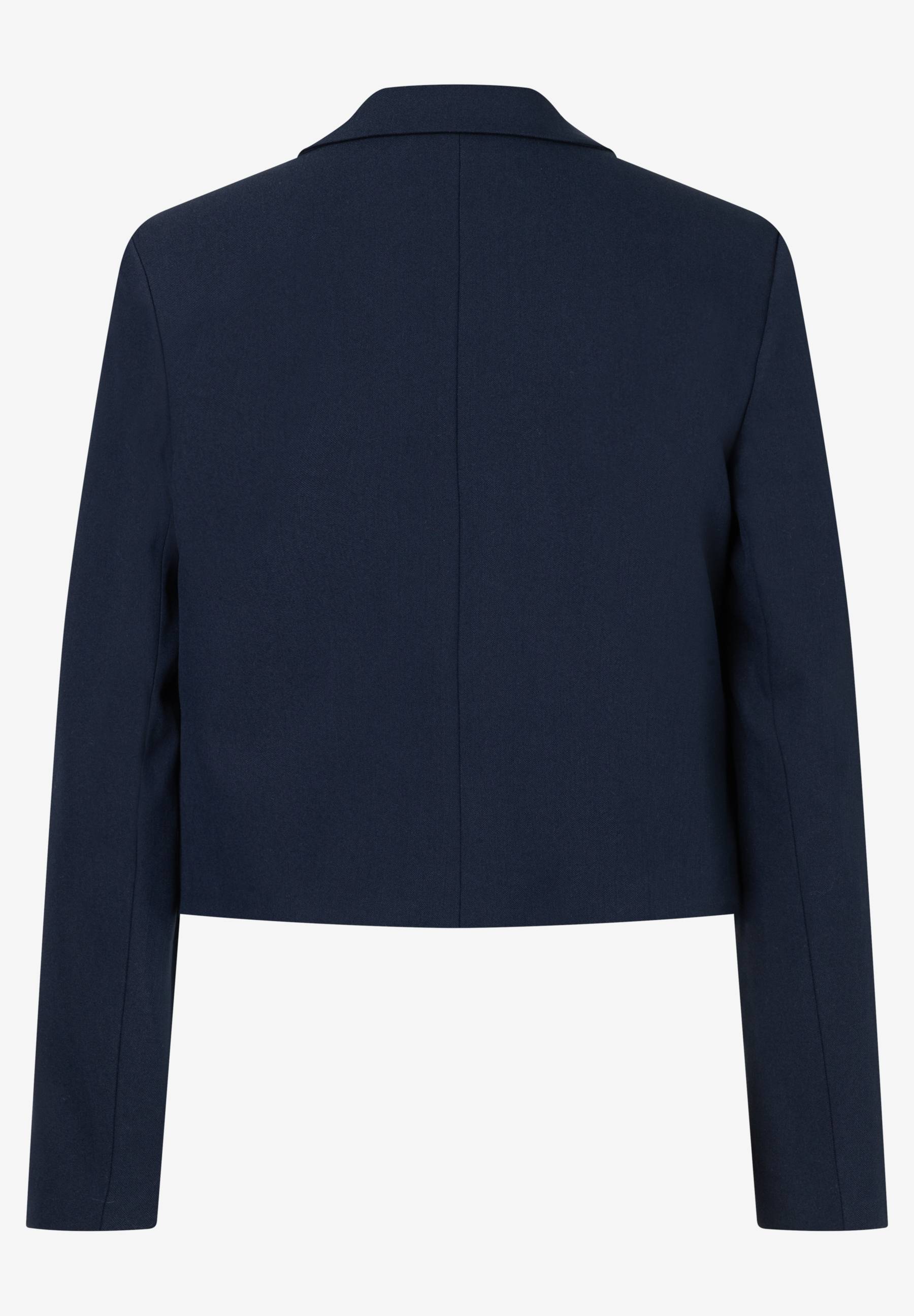 Die Rückansicht eines marineblauen Blazers von MORE & MORE aus Webware. Er bietet angenehmen Tragekomfort und ist elastisch. Die Rückansicht eines marineblauen Blazers von MORE & MORE aus Webware. Er bietet angenehmen Tragekomfort und ist elastisch.