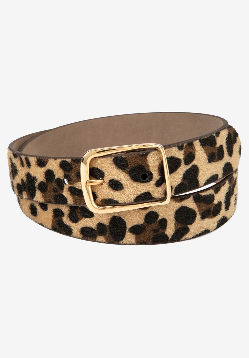 MORE & MORE Accessoire: Leopardengürtel mit Fell-Optik und goldener Schnalle. Elegant und stylisch. MORE & MORE Accessoire: Leopardengürtel mit Fell-Optik und goldener Schnalle. Elegant und stylisch.