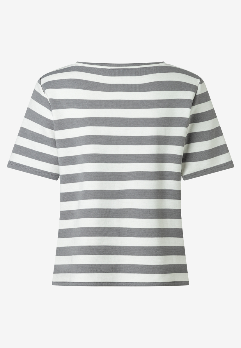 Ein gestreiftes T-Shirt von MORE & MORE mit kurzen Ärmeln, Jersey und guter Passform. Ein gestreiftes T-Shirt von MORE & MORE mit kurzen Ärmeln, Jersey und guter Passform.