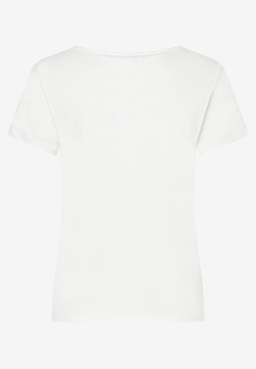 Ein weißes MORE & MORE Jersey Top mit kurzen Ärmeln. Angenehm und elastisch. Ein weißes MORE & MORE Jersey Top mit kurzen Ärmeln. Angenehm und elastisch.