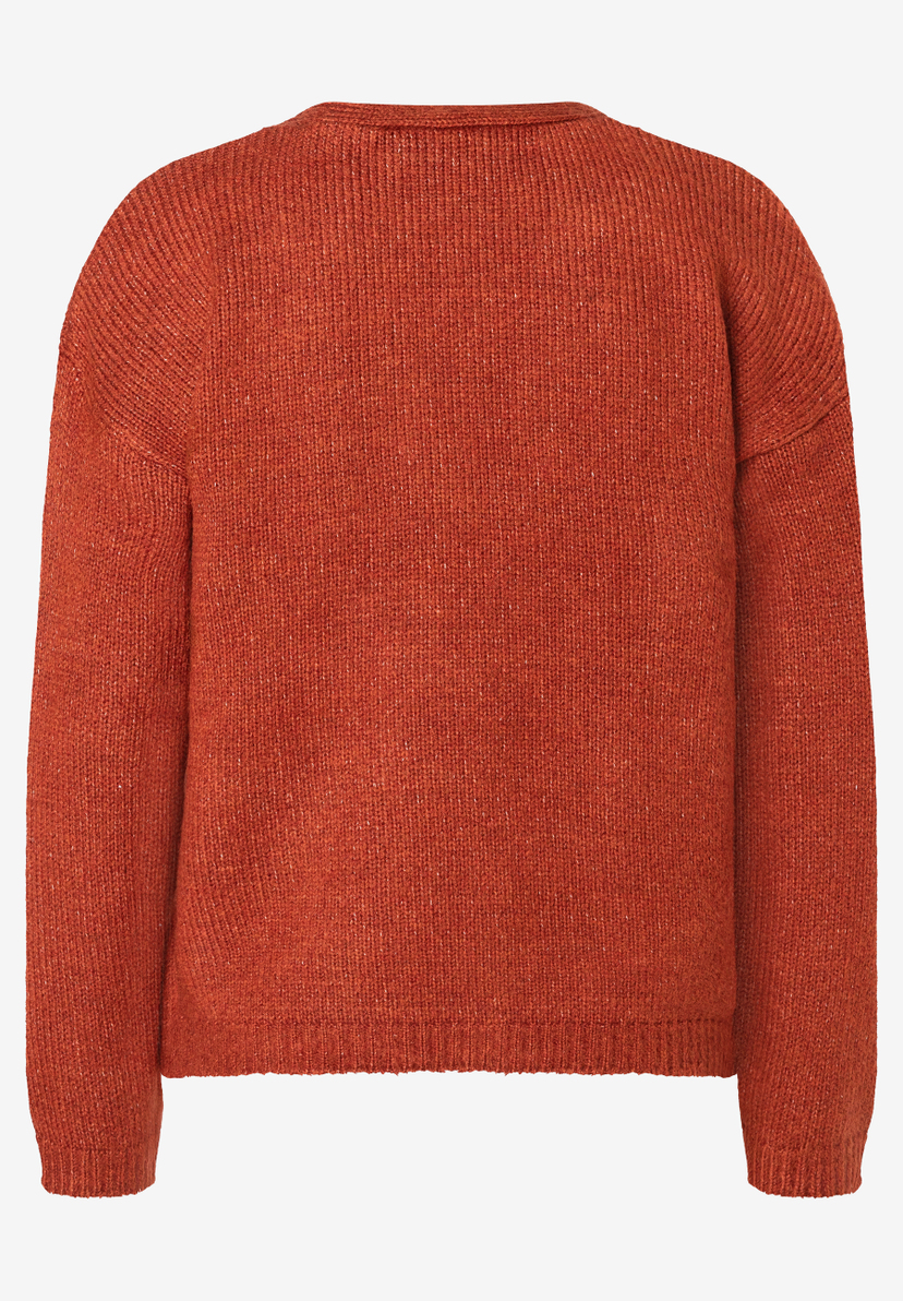 Ein warmer, orangefarbener Strickpullover von MORE & MORE. Er verspricht angenehmen Tragekomfort und einen soften Griff. Ein warmer, orangefarbener Strickpullover von MORE & MORE. Er verspricht angenehmen Tragekomfort und einen soften Griff.