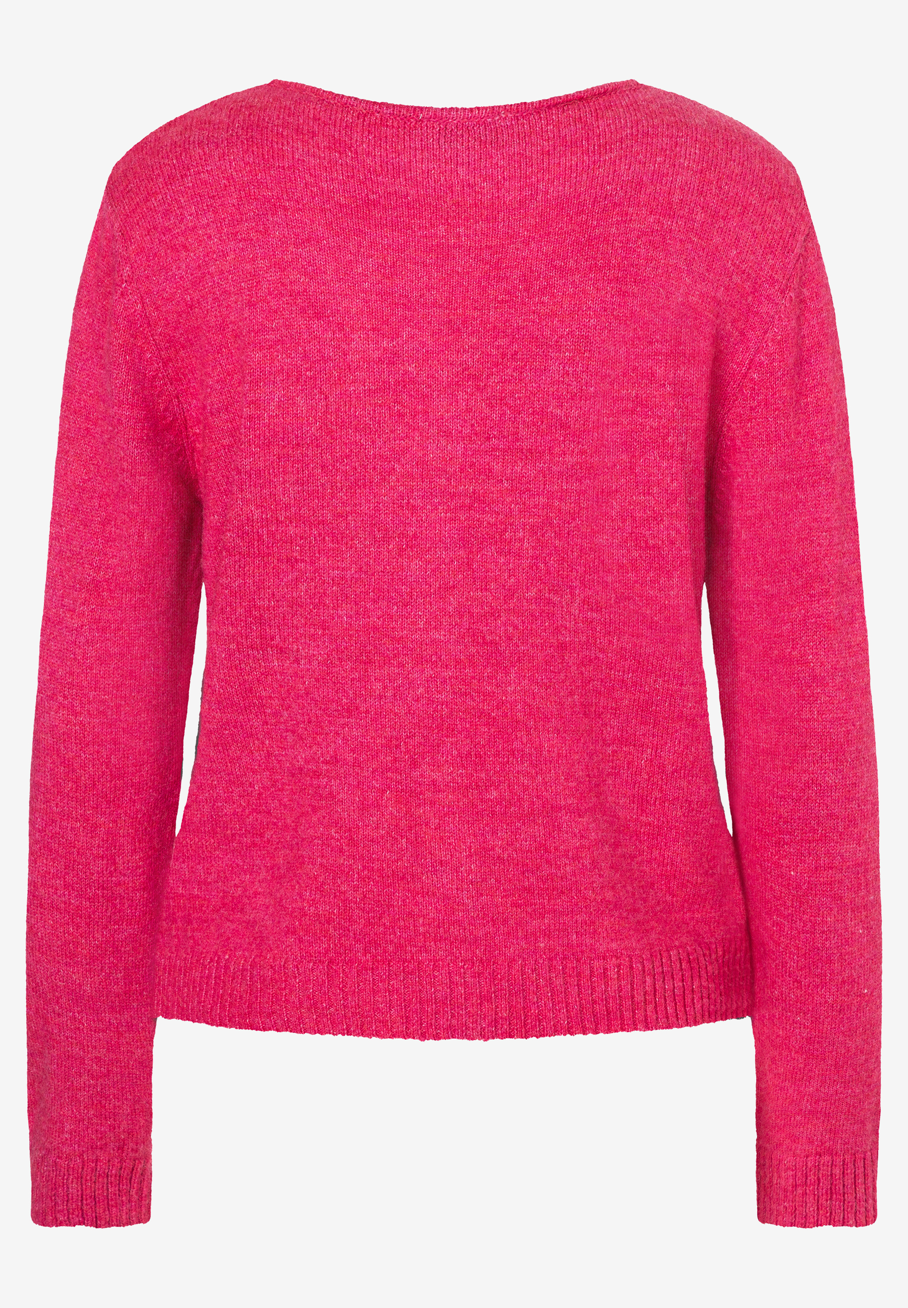 Ein pinkfarbener Strickpullover von MORE & MORE mit Rundhalsausschnitt. Der Stoff ist weich und wärmend. Ein pinkfarbener Strickpullover von MORE & MORE mit Rundhalsausschnitt. Der Stoff ist weich und wärmend.