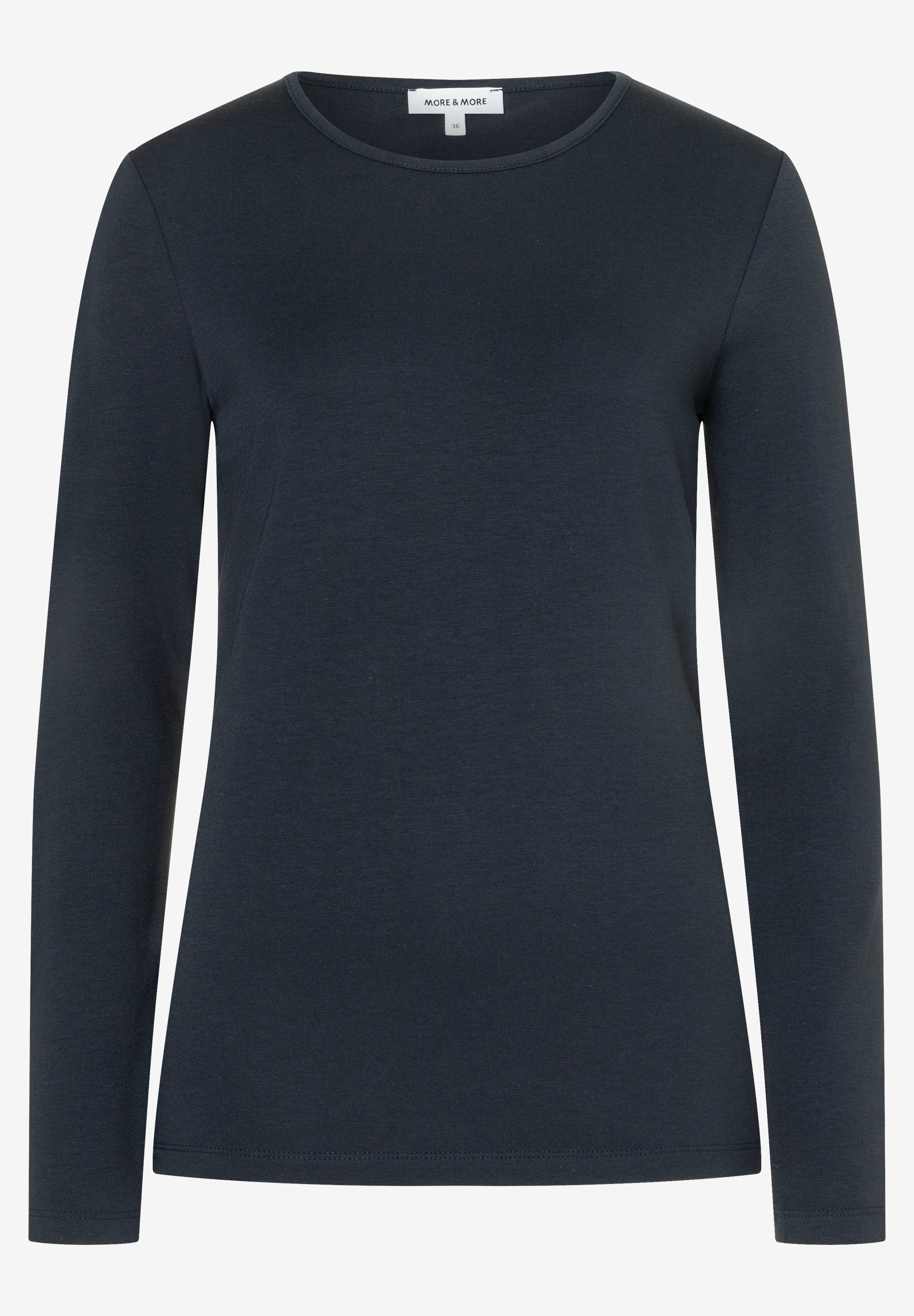 MORE & MORE Jersey-Langarmshirt in Dunkelgrau, hautfreundlich und elastisch mit angenehmem Tragekomfort. MORE & MORE Jersey-Langarmshirt in Dunkelgrau, hautfreundlich und elastisch mit angenehmem Tragekomfort.