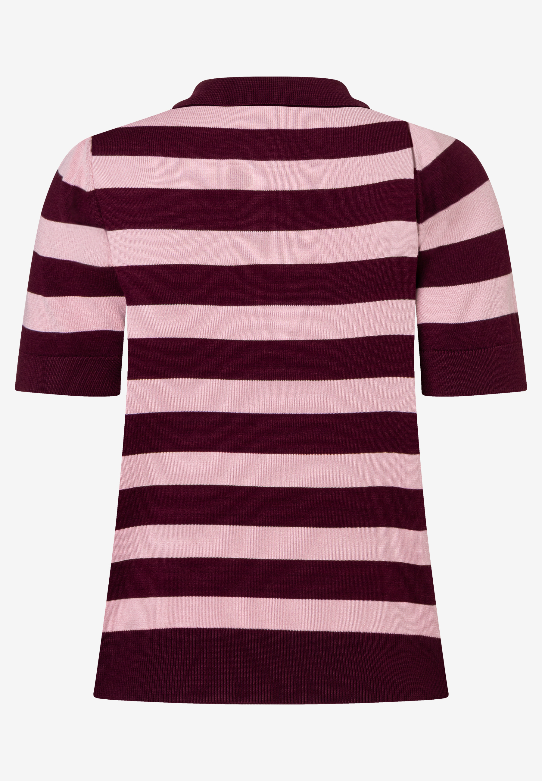 MORE & MORE Feinstrick-Pullover in Pink und Burgunderrot, gestreift, mit halbem Arm und angenehmem Tragekomfort. MORE & MORE Feinstrick-Pullover in Pink und Burgunderrot, gestreift, mit halbem Arm und angenehmem Tragekomfort.
