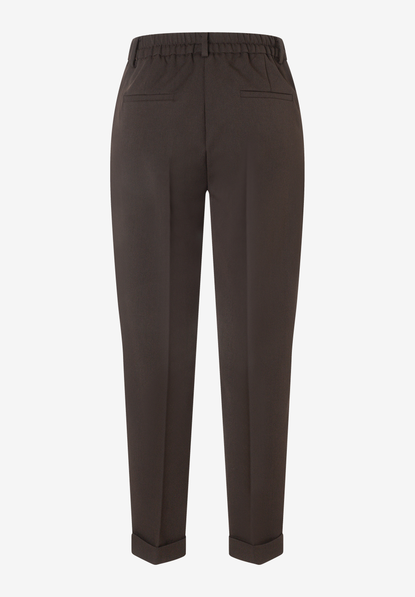 MORE & MORE dunkelbraune Jeans/Hose mit Gummizug und Bündchen am Saum. MORE & MORE dunkelbraune Jeans/Hose mit Gummizug und Bündchen am Saum.