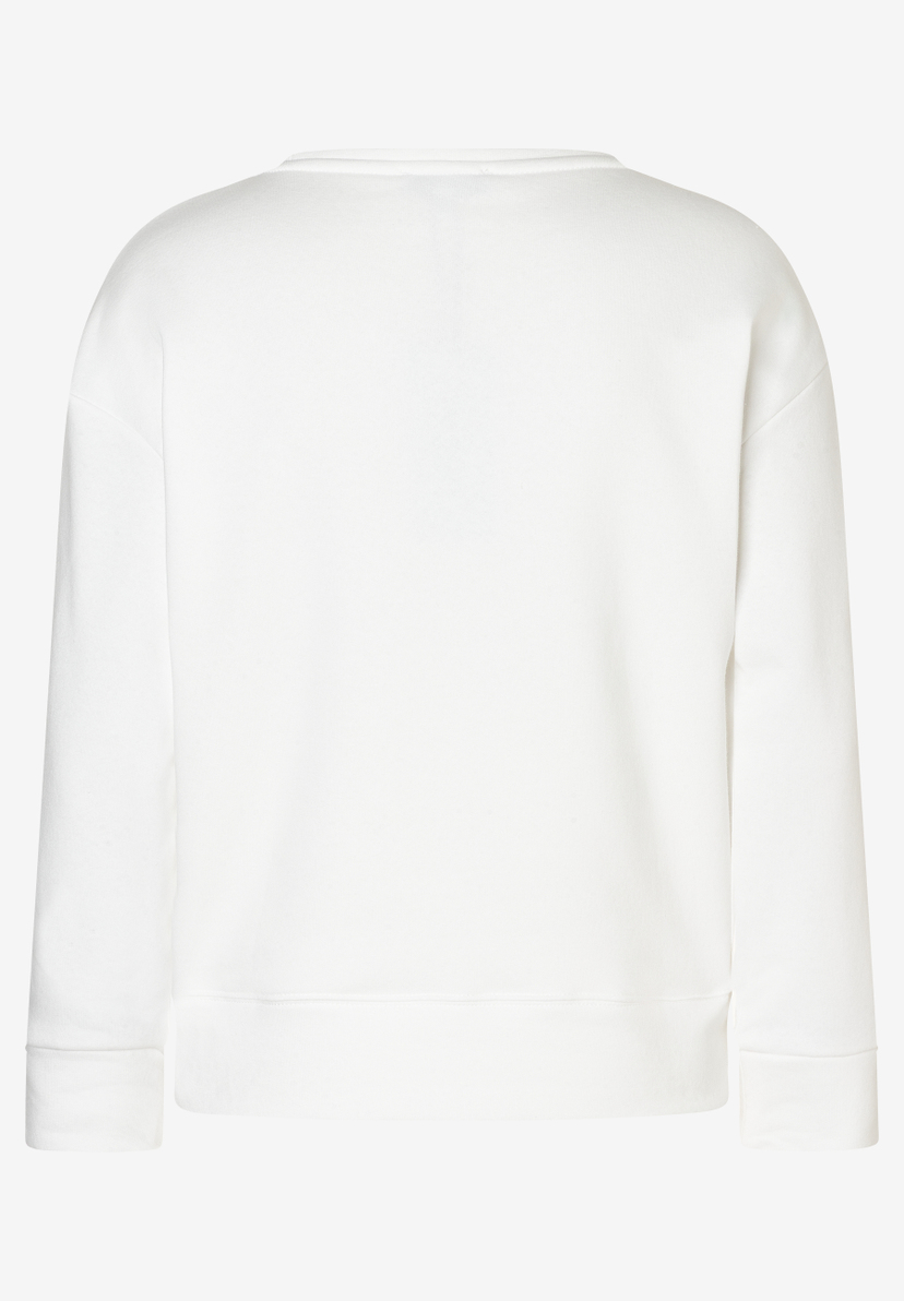 Ein weißes MORE & MORE Sweatshirt von hinten auf weißem Hintergrund. Ein weißes MORE & MORE Sweatshirt von hinten auf weißem Hintergrund.