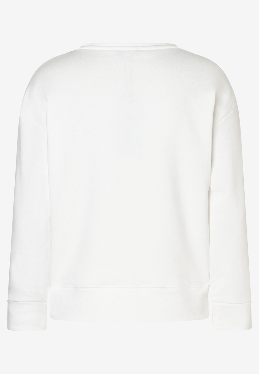 Ein weißes MORE & MORE Sweatshirt von hinten auf weißem Hintergrund. Ein weißes MORE & MORE Sweatshirt von hinten auf weißem Hintergrund.