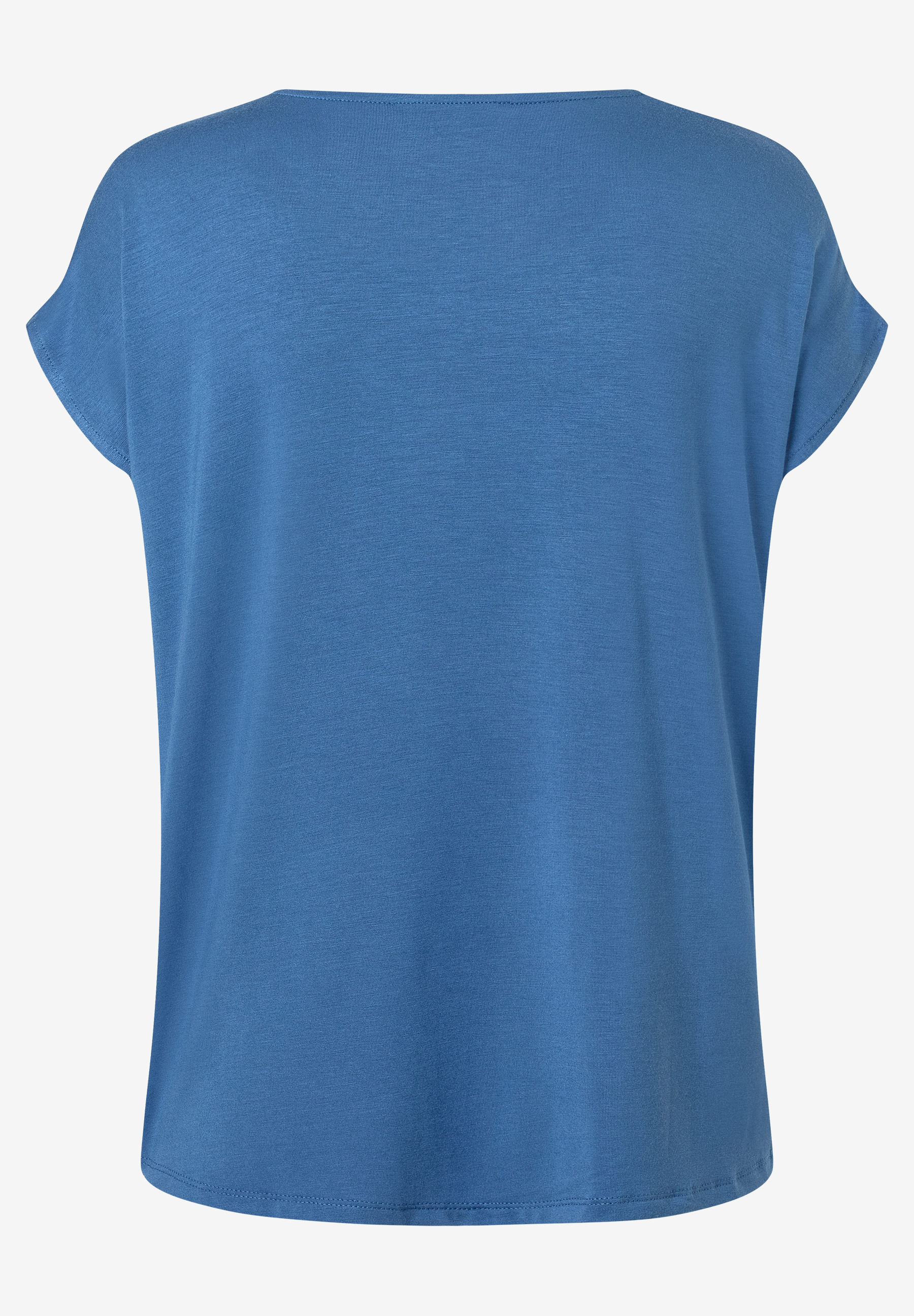 Ein blaues MORE & MORE Oberteil (T-Shirt/Top), von hinten fotografiert. Ein blaues MORE & MORE Oberteil (T-Shirt/Top), von hinten fotografiert.