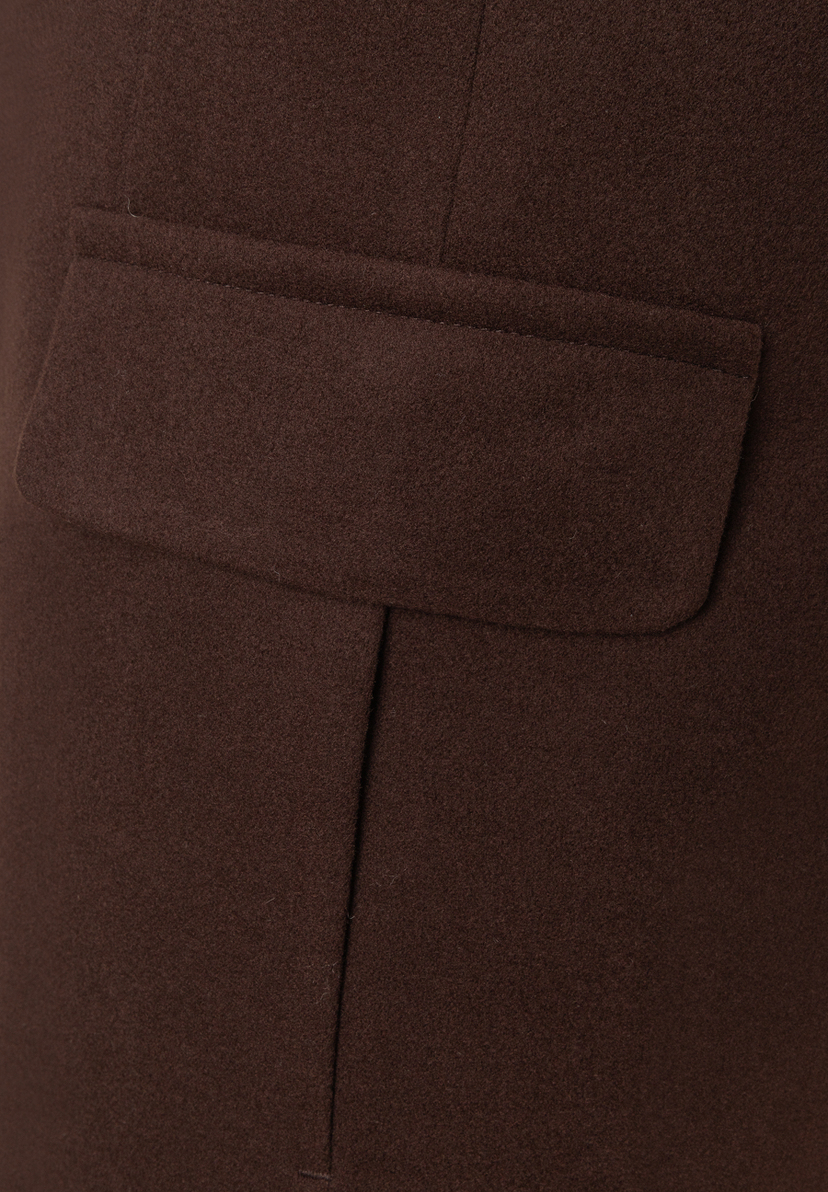 MORE & MORE Damen-Mantel, braun, Detailansicht der Seitentasche
