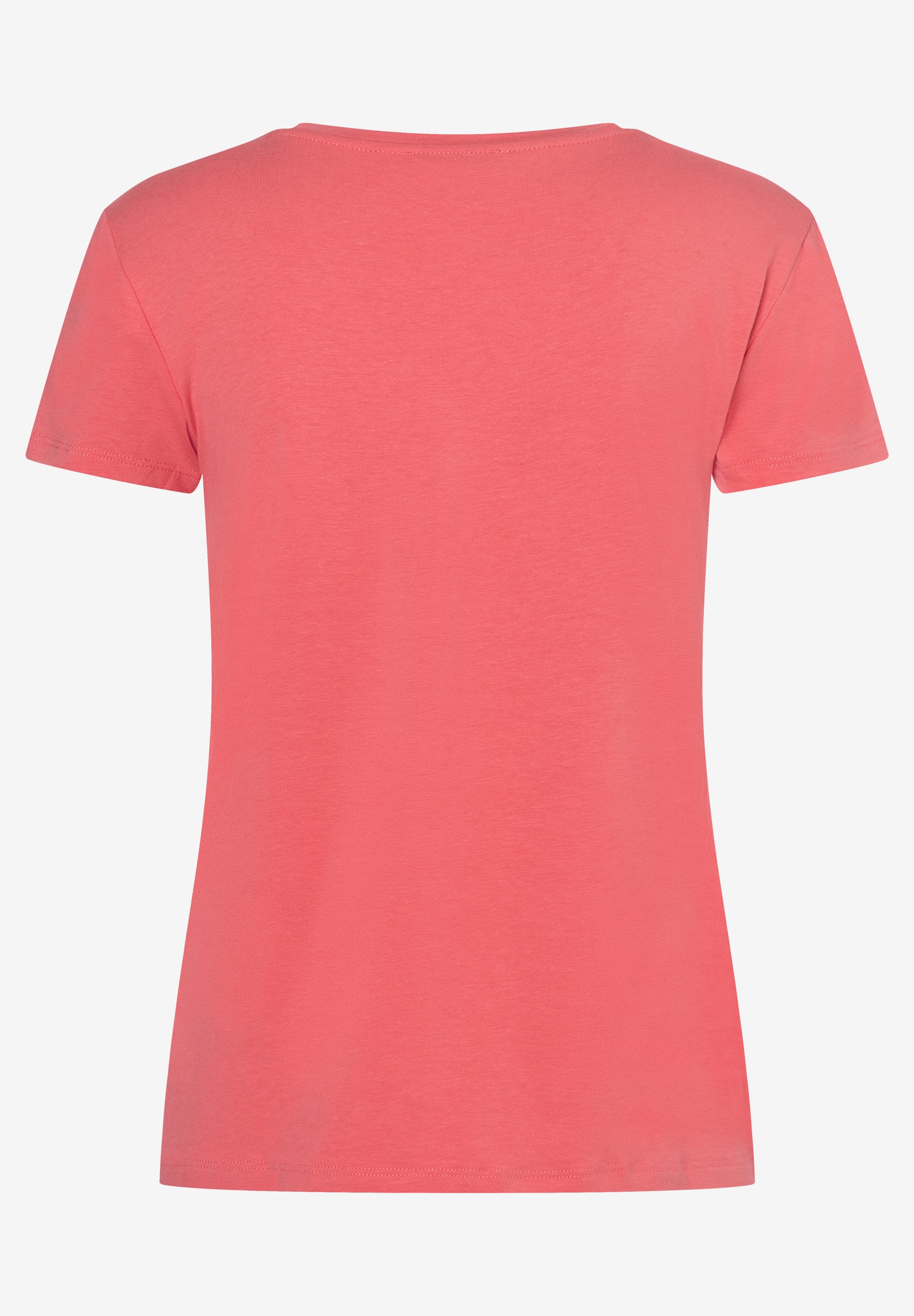 Ein korallfarbenes MORE & MORE T-Shirt mit Jersey-Material und kurzem Arm. Ein korallfarbenes MORE & MORE T-Shirt mit Jersey-Material und kurzem Arm.