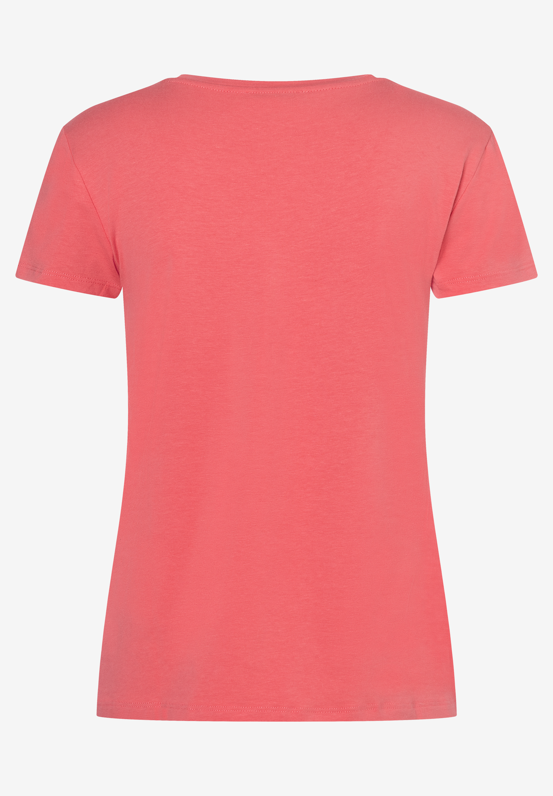 Ein korallfarbenes MORE & MORE T-Shirt mit Jersey-Material und kurzem Arm. Ein korallfarbenes MORE & MORE T-Shirt mit Jersey-Material und kurzem Arm.