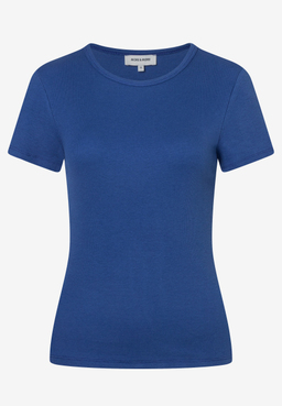 MORE & MORE T-Shirt/Top in Marineblau mit Rippstruktur