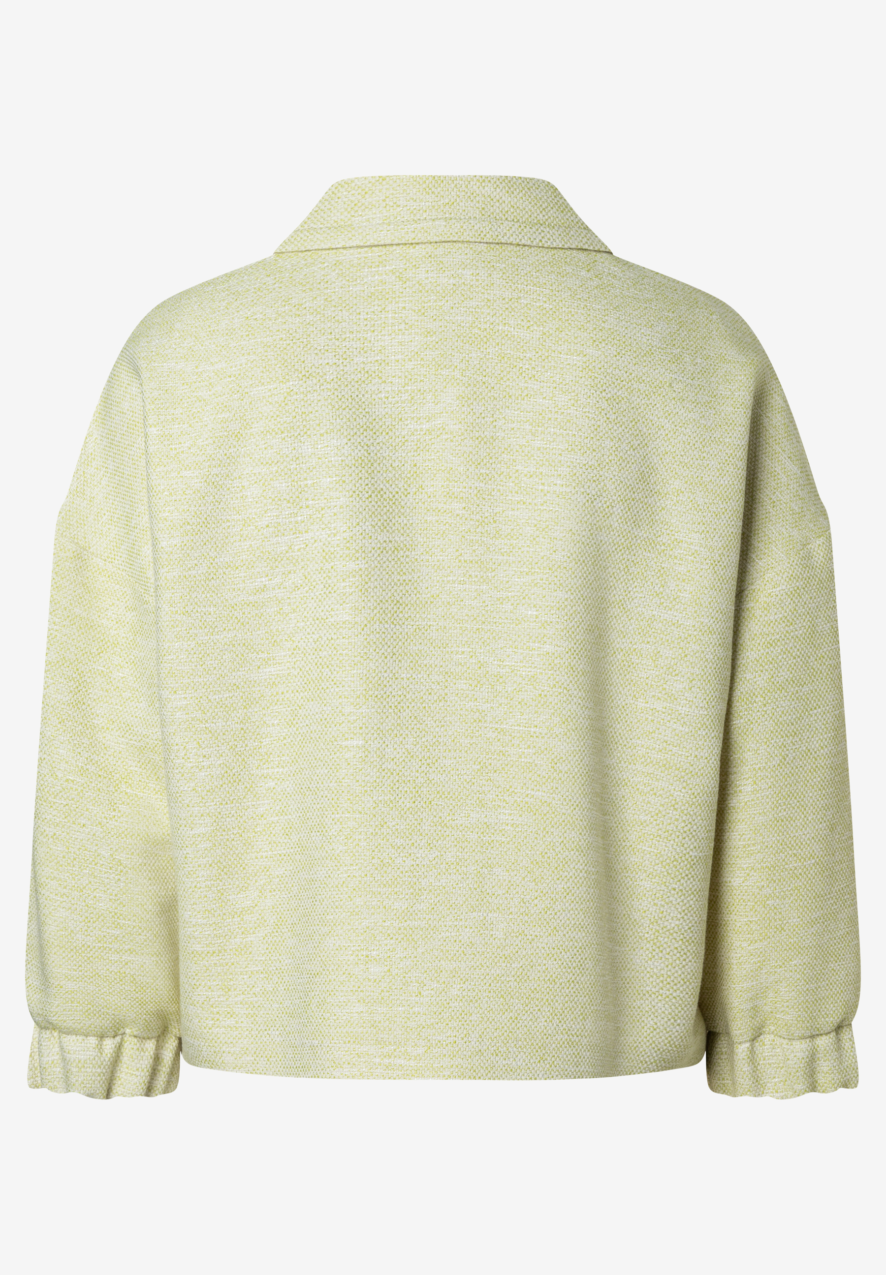 Rückansicht eines MORE & MORE Bouclé-Blazers mit angenehmem Tragekomfort. Rückansicht eines MORE & MORE Bouclé-Blazers mit angenehmem Tragekomfort.