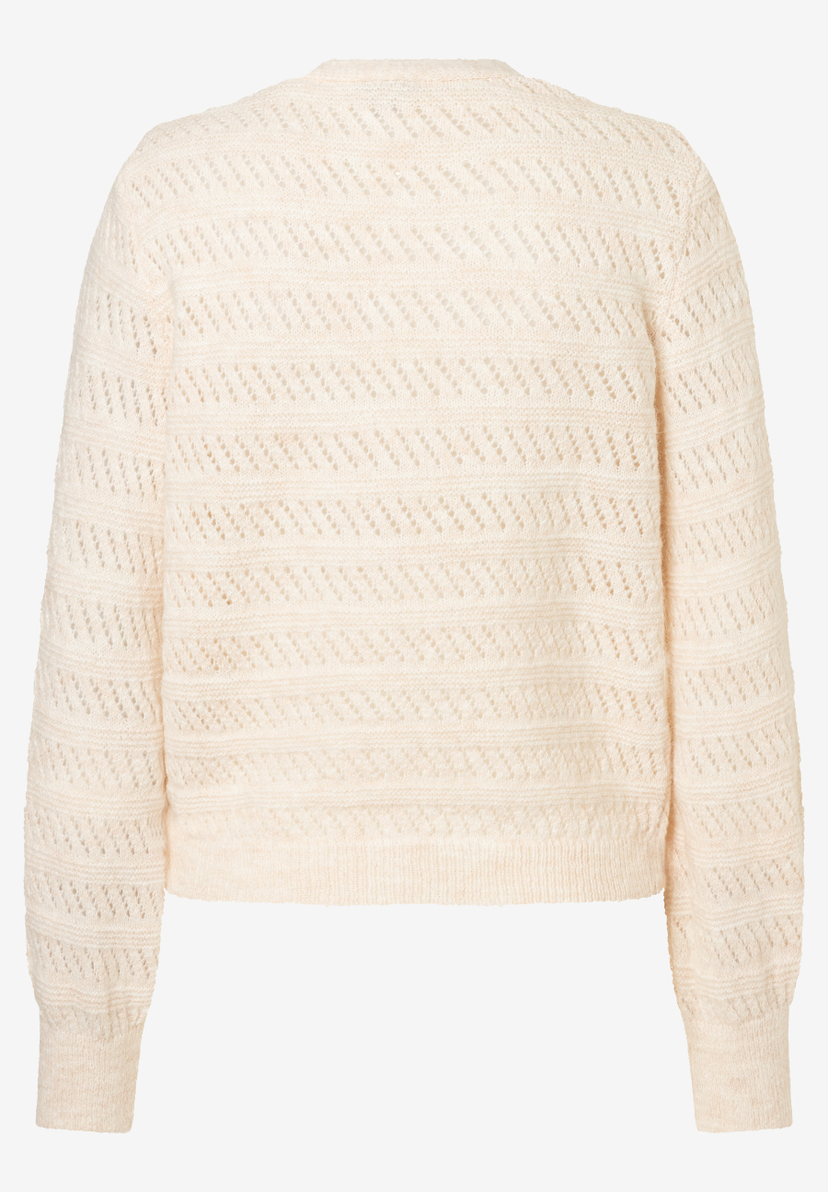 MORE & MORE Damen Pullover in Off-White. Strickpullover mit Rautenmuster. MORE & MORE Damen Pullover in Off-White. Strickpullover mit Rautenmuster.