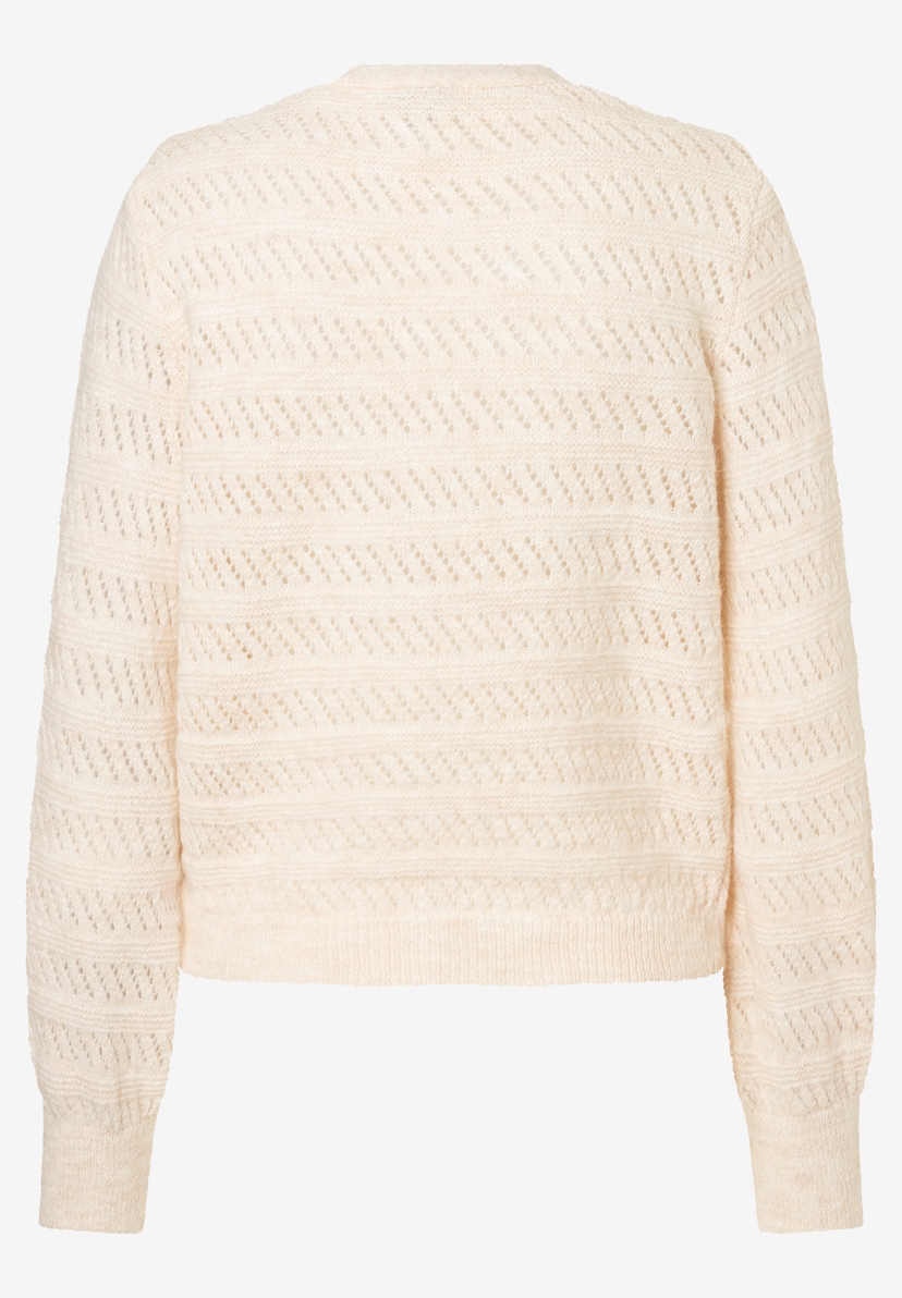 MORE & MORE Damen Pullover in Off-White. Strickpullover mit Rautenmuster. MORE & MORE Damen Pullover in Off-White. Strickpullover mit Rautenmuster.