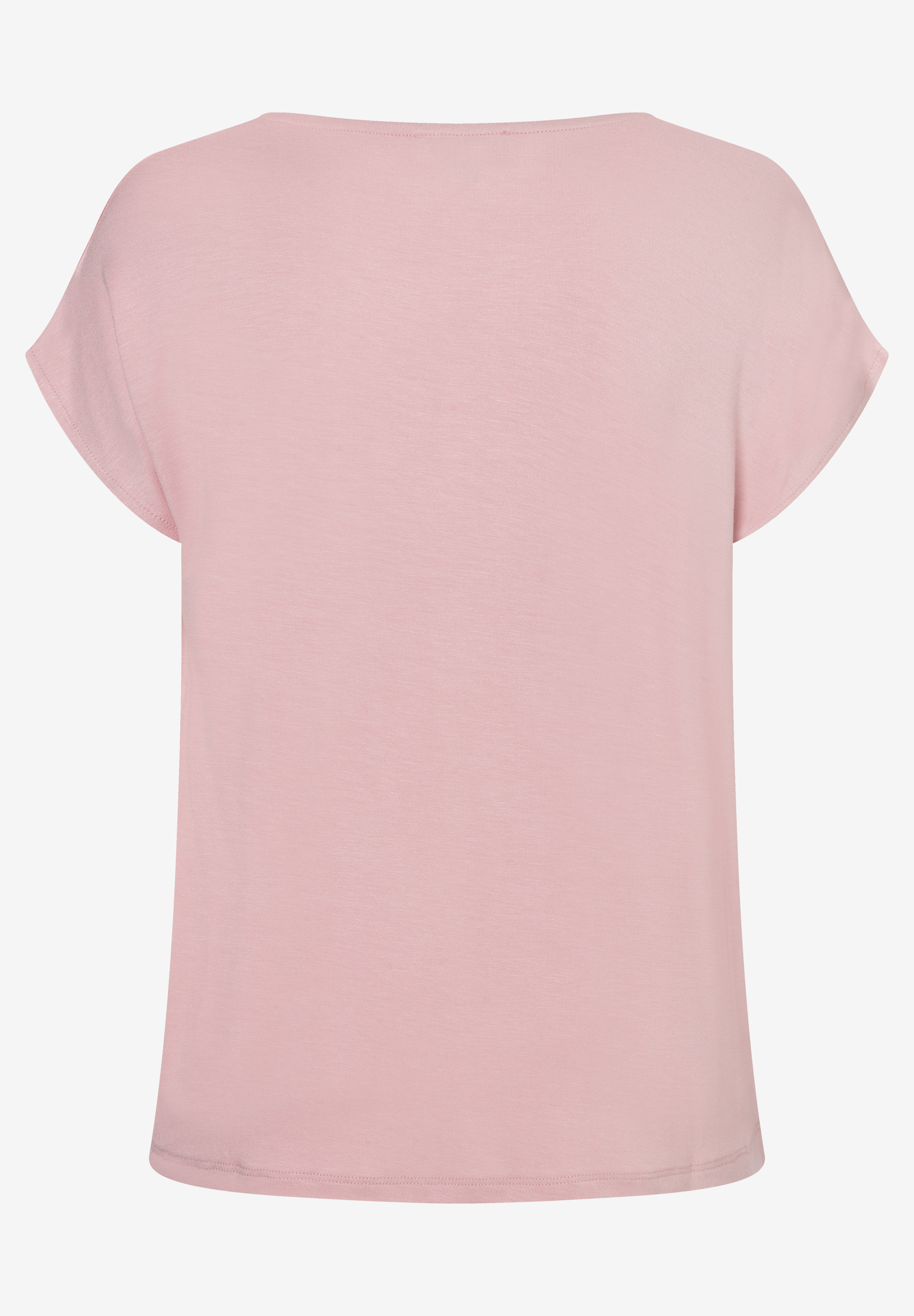 Nahaufnahme eines MORE & MORE T-Shirts in zartem Rosa. Schlichtes Design, ideal für einen entspannten, femininen Look. Nahaufnahme eines MORE & MORE T-Shirts in zartem Rosa. Schlichtes Design, ideal für einen entspannten, femininen Look.