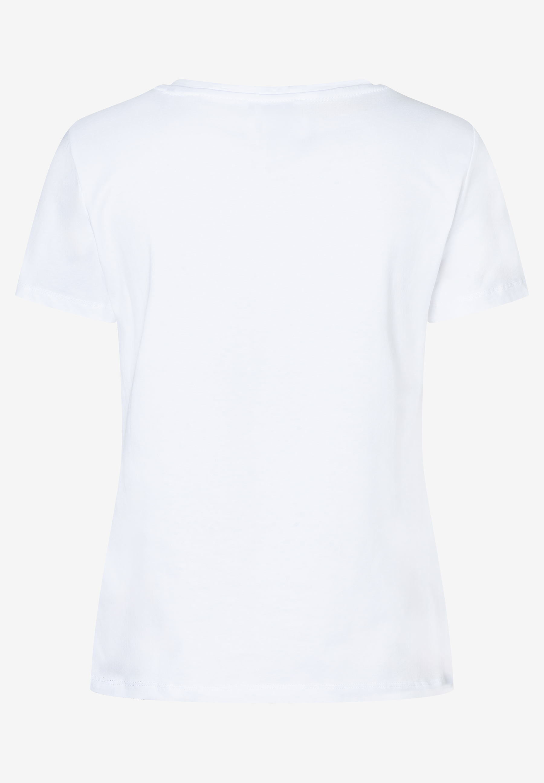 Ein schlichtes, weißes MORE & MORE T-Shirt mit kurzen Ärmeln und Rundhalsausschnitt. Ein schlichtes, weißes MORE & MORE T-Shirt mit kurzen Ärmeln und Rundhalsausschnitt.