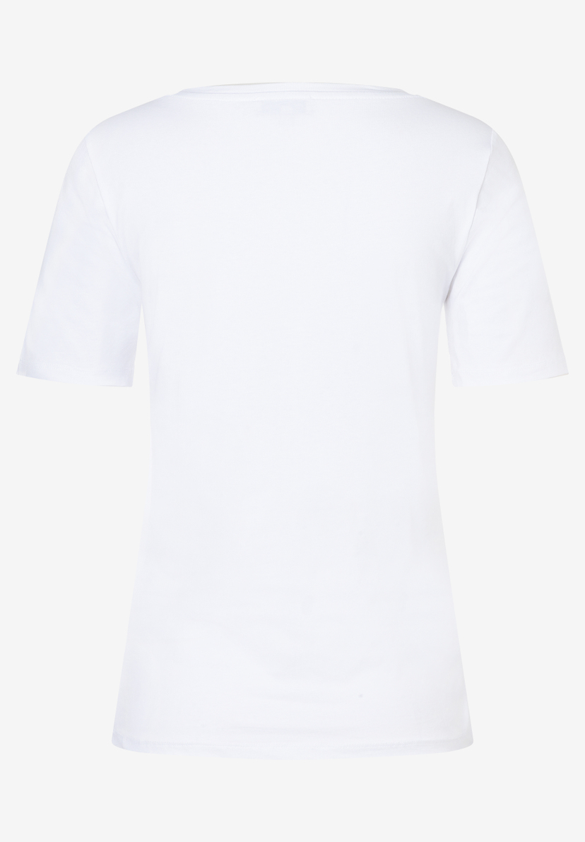 Ein weißes MORE & MORE T-Shirt mit kurzen Ärmeln und Jersey-Material. Angenehm, elastisch und mit softer Haptik. Ein weißes MORE & MORE T-Shirt mit kurzen Ärmeln und Jersey-Material. Angenehm, elastisch und mit softer Haptik.