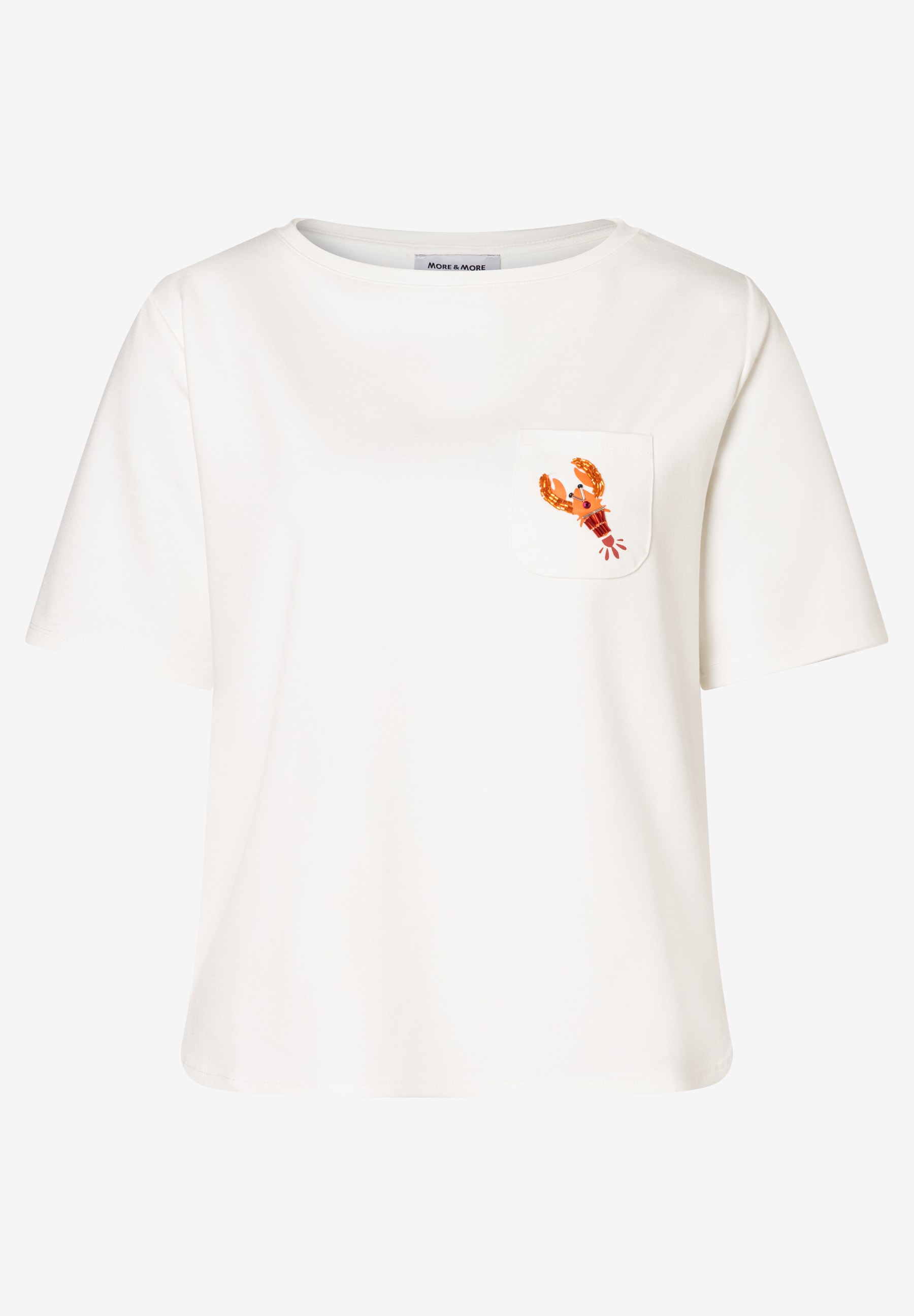 T-Shirt mit Pailletten-Lobster