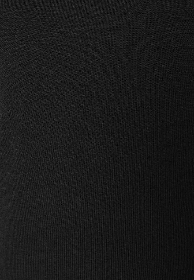 MORE & MORE schwarzes T-Shirt-Top, glatter Stoff, leicht melierte Oberfläche, ideal für stilvolle Outfits. MORE & MORE schwarzes T-Shirt-Top, glatter Stoff, leicht melierte Oberfläche, ideal für stilvolle Outfits.