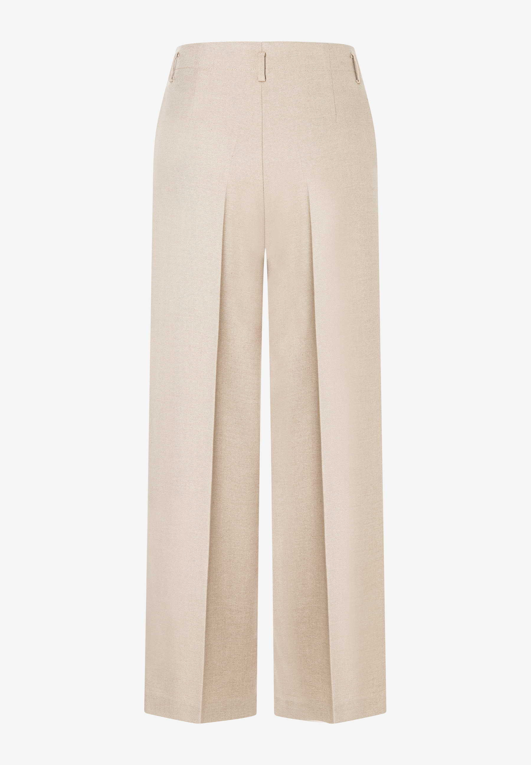 MORE & MORE Viskose-Mix Webhose in Beige. Fließende, bequeme Palazzohose mit weitem Bein & Bundfalten. MORE & MORE Viskose-Mix Webhose in Beige. Fließende, bequeme Palazzohose mit weitem Bein & Bundfalten.