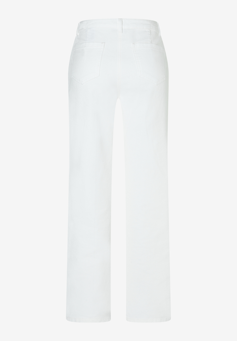 Weiße MORE & MORE Hose, hinten mit Gesäßtaschen, aus Twill-Webware für angenehmen Tragekomfort. Weiße MORE & MORE Hose, hinten mit Gesäßtaschen, aus Twill-Webware für angenehmen Tragekomfort.