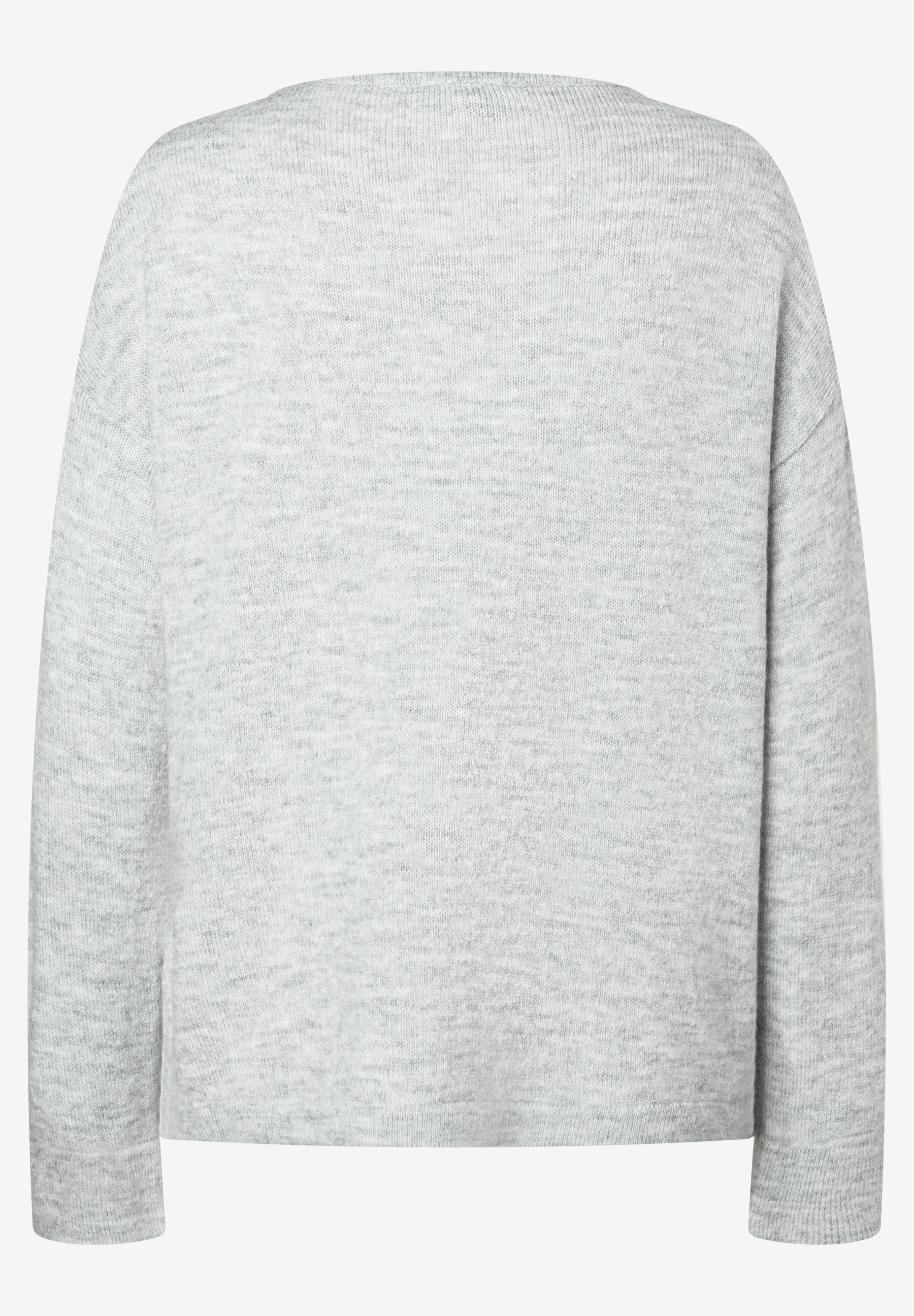 Grauer Feinstrick-Pullover von MORE & MORE mit angenehmem, elastischem Tragekomfort. Grauer Feinstrick-Pullover von MORE & MORE mit angenehmem, elastischem Tragekomfort.
