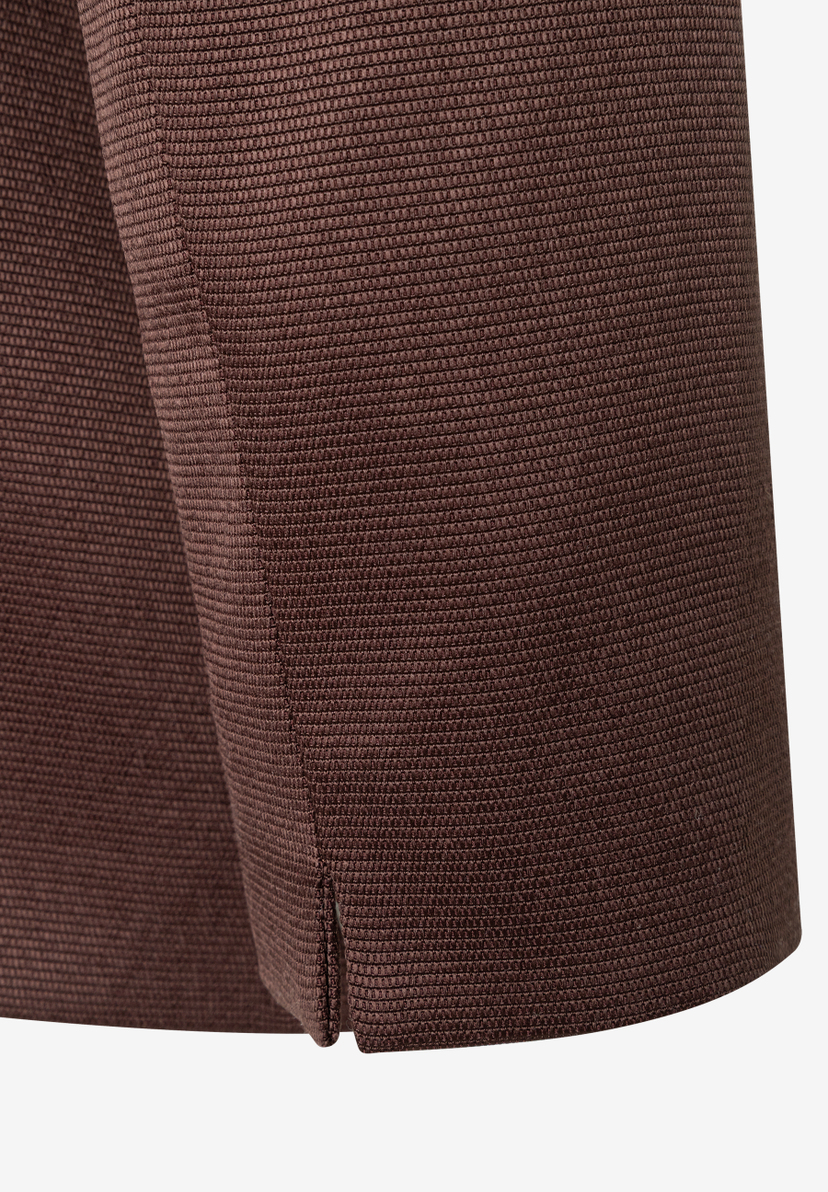 MORE & MORE Blazer in Dunkelbraun, Webware, angenehmer Tragekomfort, elastisch, Detailansicht MORE & MORE Blazer in Dunkelbraun, Webware, angenehmer Tragekomfort, elastisch, Detailansicht