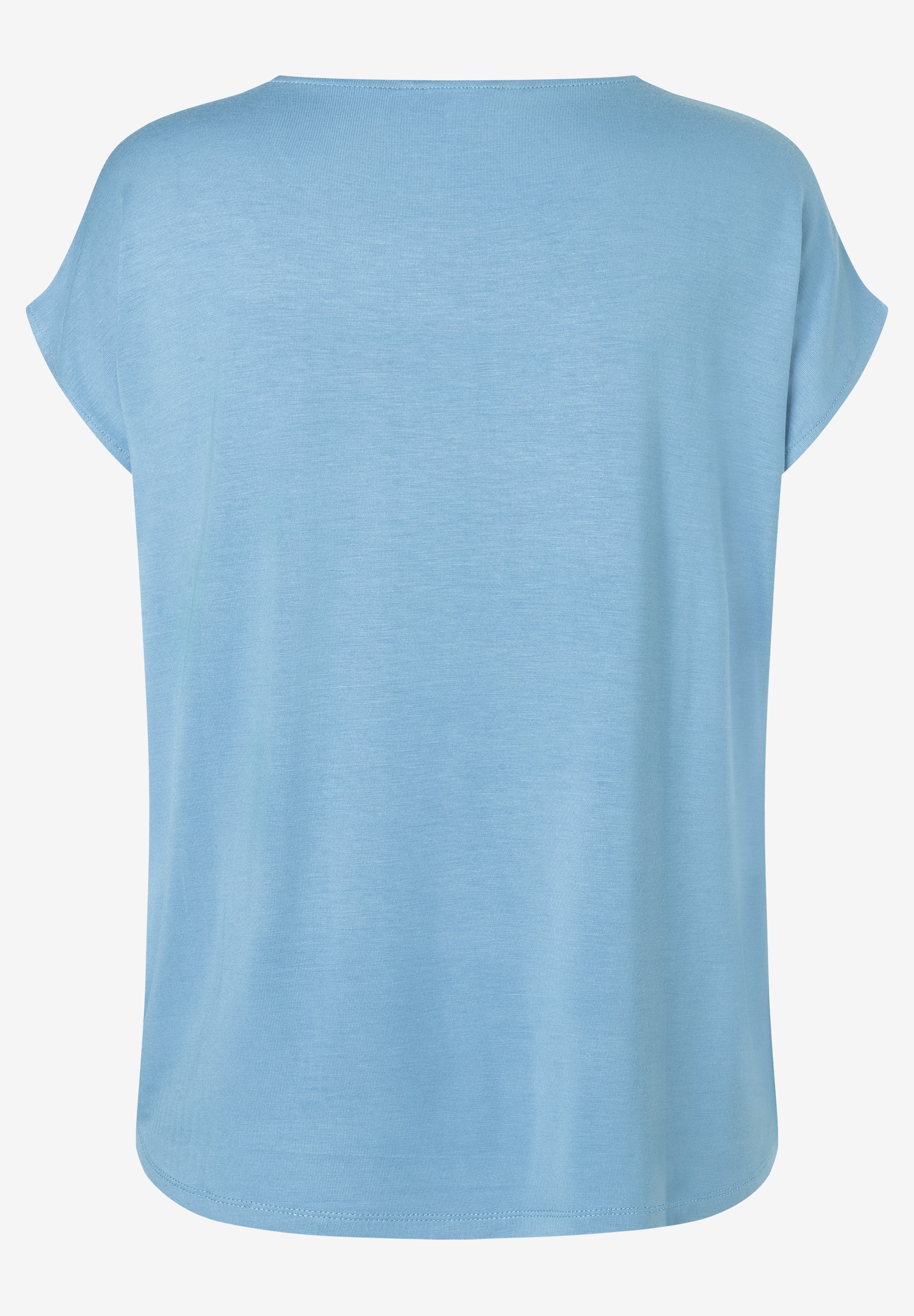 MORE & MORE hellblaues Damen T-Shirt, Rückansicht, lockerer Schnitt, kurze Ärmel, abgerundeter Saum MORE & MORE hellblaues Damen T-Shirt, Rückansicht, lockerer Schnitt, kurze Ärmel, abgerundeter Saum