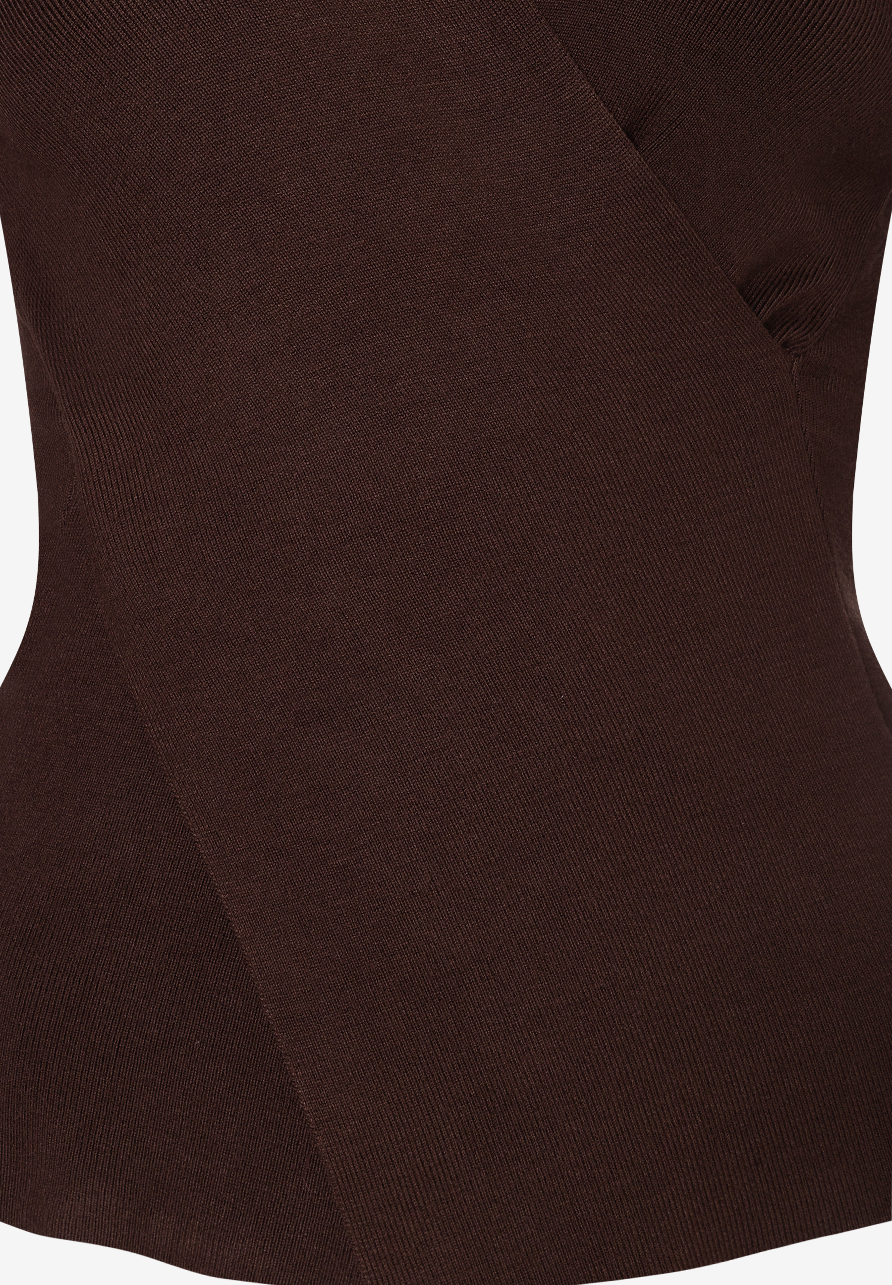 MORE & MORE Oberteil: Brauner Strick-Pullover mit V-Ausschnitt, angenehmem Tragekomfort und elastischem Material. MORE & MORE Oberteil: Brauner Strick-Pullover mit V-Ausschnitt, angenehmem Tragekomfort und elastischem Material.