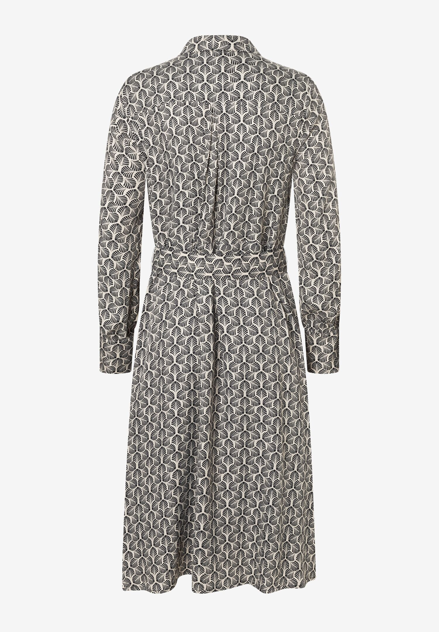 Ein MORE & MORE Oberteil, ein gemustertes Kleid, mit langen Ärmeln und Gürtel. Ein MORE & MORE Oberteil, ein gemustertes Kleid, mit langen Ärmeln und Gürtel.