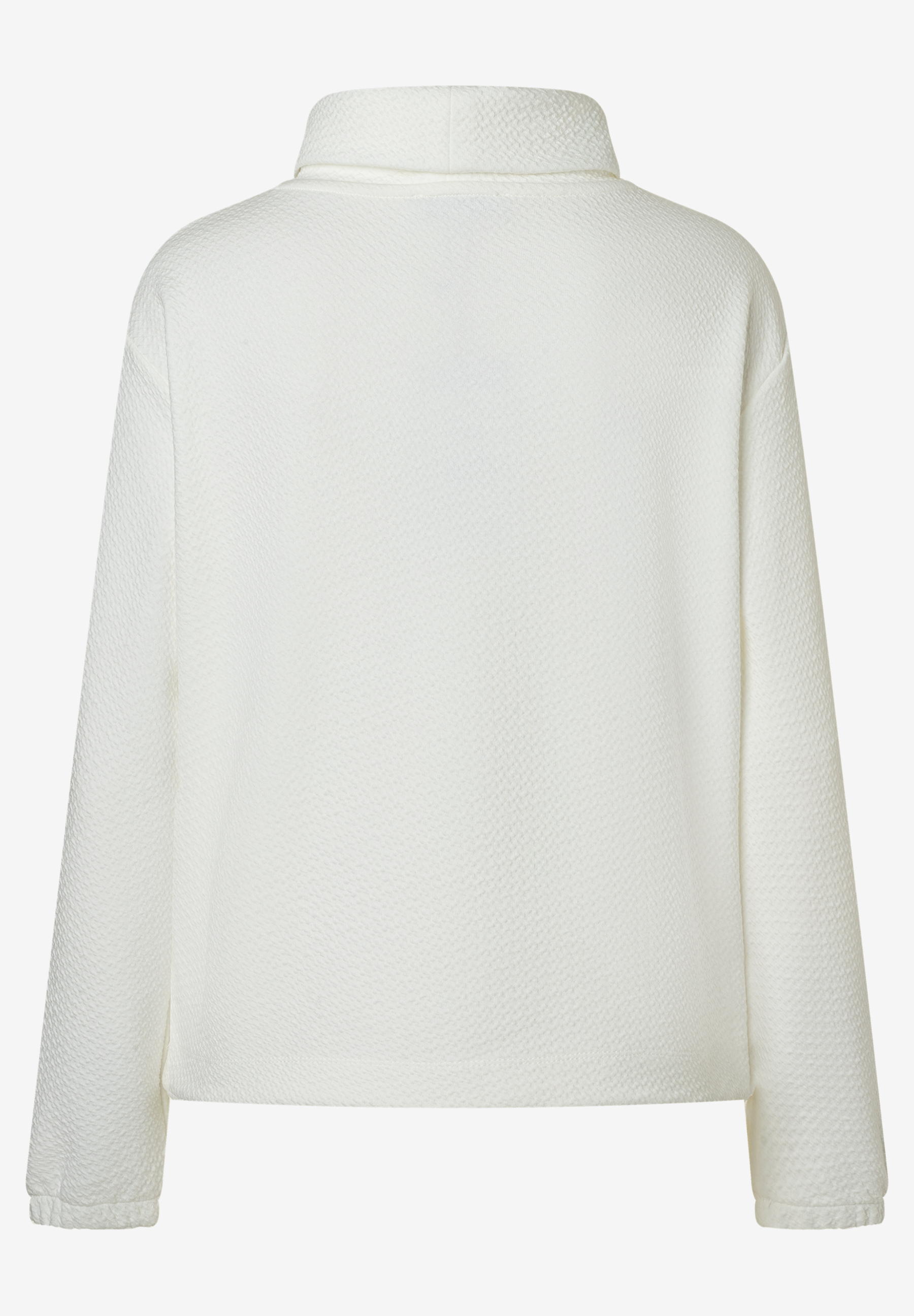 MORE & MORE Sweatshirt in hellem Creme mit Kragen und weiten Ärmeln MORE & MORE Sweatshirt in hellem Creme mit Kragen und weiten Ärmeln