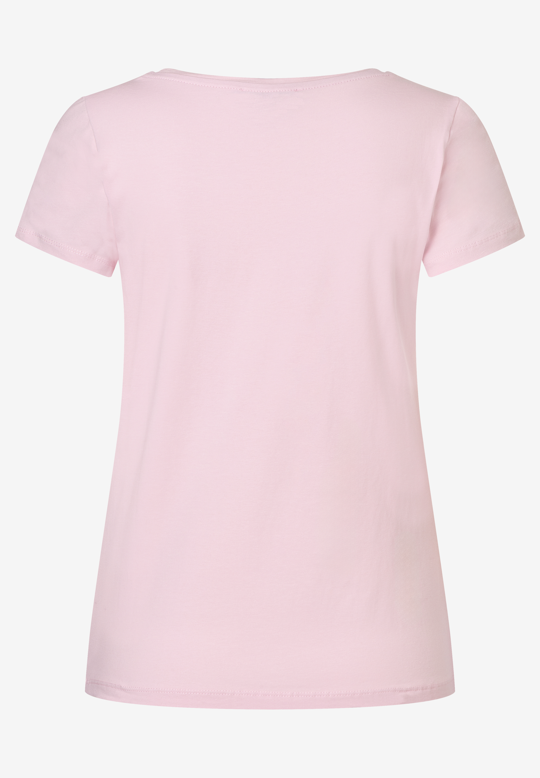 Rückansicht eines rosafarbenen MORE & MORE T-Shirts. Jersey mit angenehmem, weichem Griff und Stretch. Rückansicht eines rosafarbenen MORE & MORE T-Shirts. Jersey mit angenehmem, weichem Griff und Stretch.