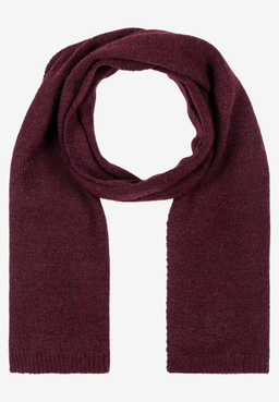 MORE & MORE Accessoire: Ein langer, dunkelroter Schal aus Strick, weich fallend und dekorativ drapiert.