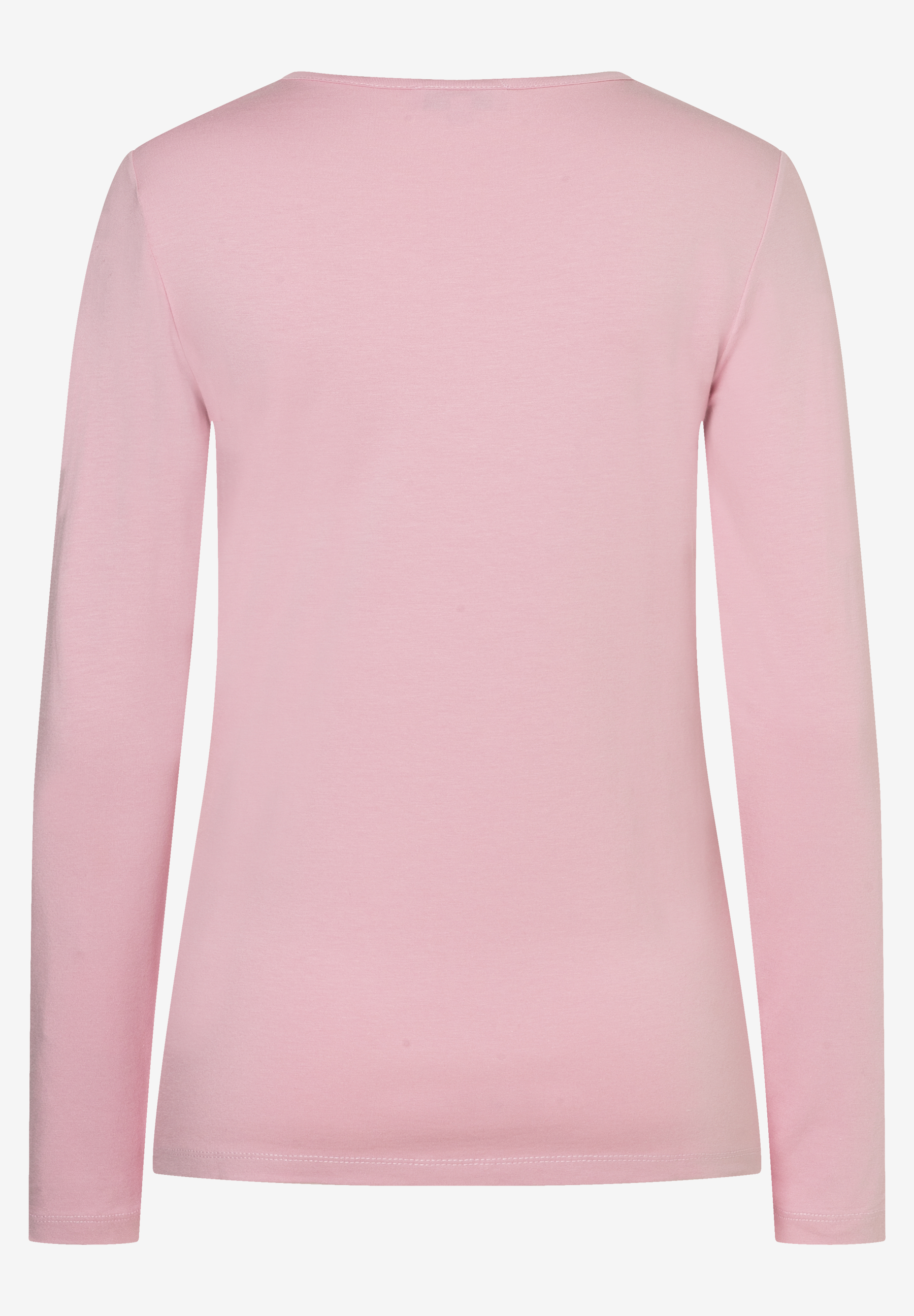 MORE & MORE Longsleeve, schlichtes T-Shirt in Rosa aus weichem Jersey-Stoff für angenehmen Tragekomfort. MORE & MORE Longsleeve, schlichtes T-Shirt in Rosa aus weichem Jersey-Stoff für angenehmen Tragekomfort.