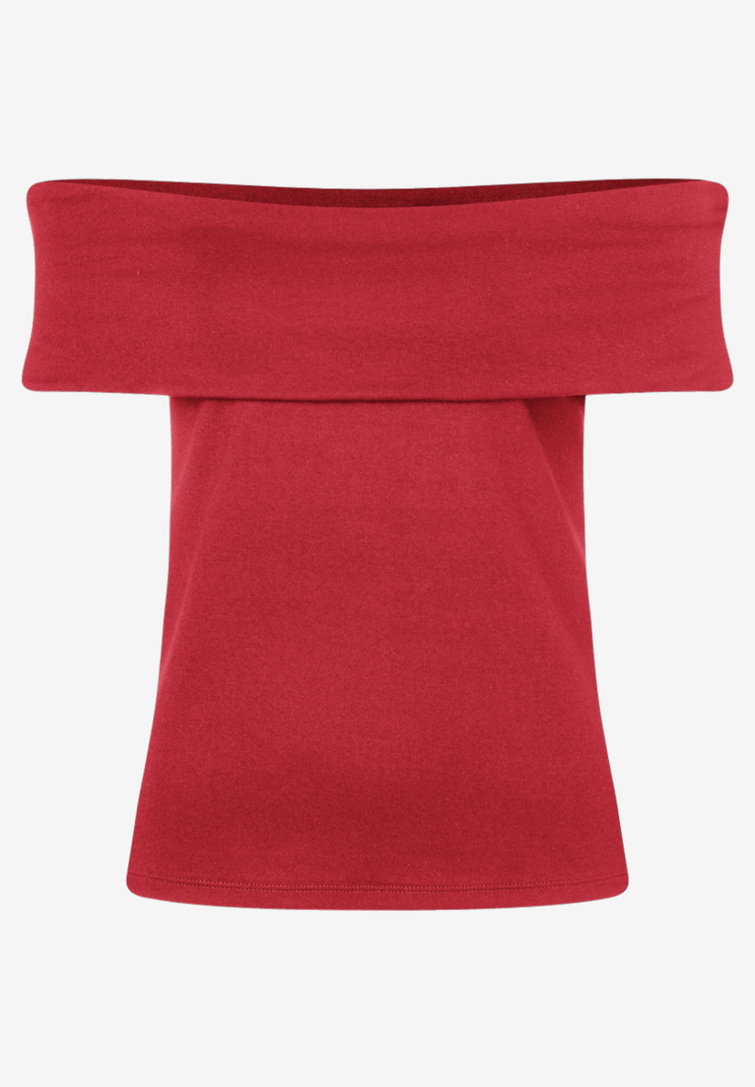 MORE & MORE T-Shirt, rot, schulterfrei, aus elastischem Jersey für angenehmen Tragekomfort und hautfreundlichen Sitz MORE & MORE T-Shirt, rot, schulterfrei, aus elastischem Jersey für angenehmen Tragekomfort und hautfreundlichen Sitz