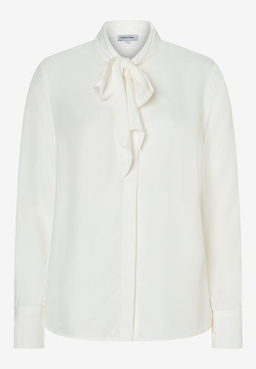 MORE & MORE Bluse aus fließender Webware: elegante, hautfreundliche Viskose-Bluse mit Schluppe in Hellbeige