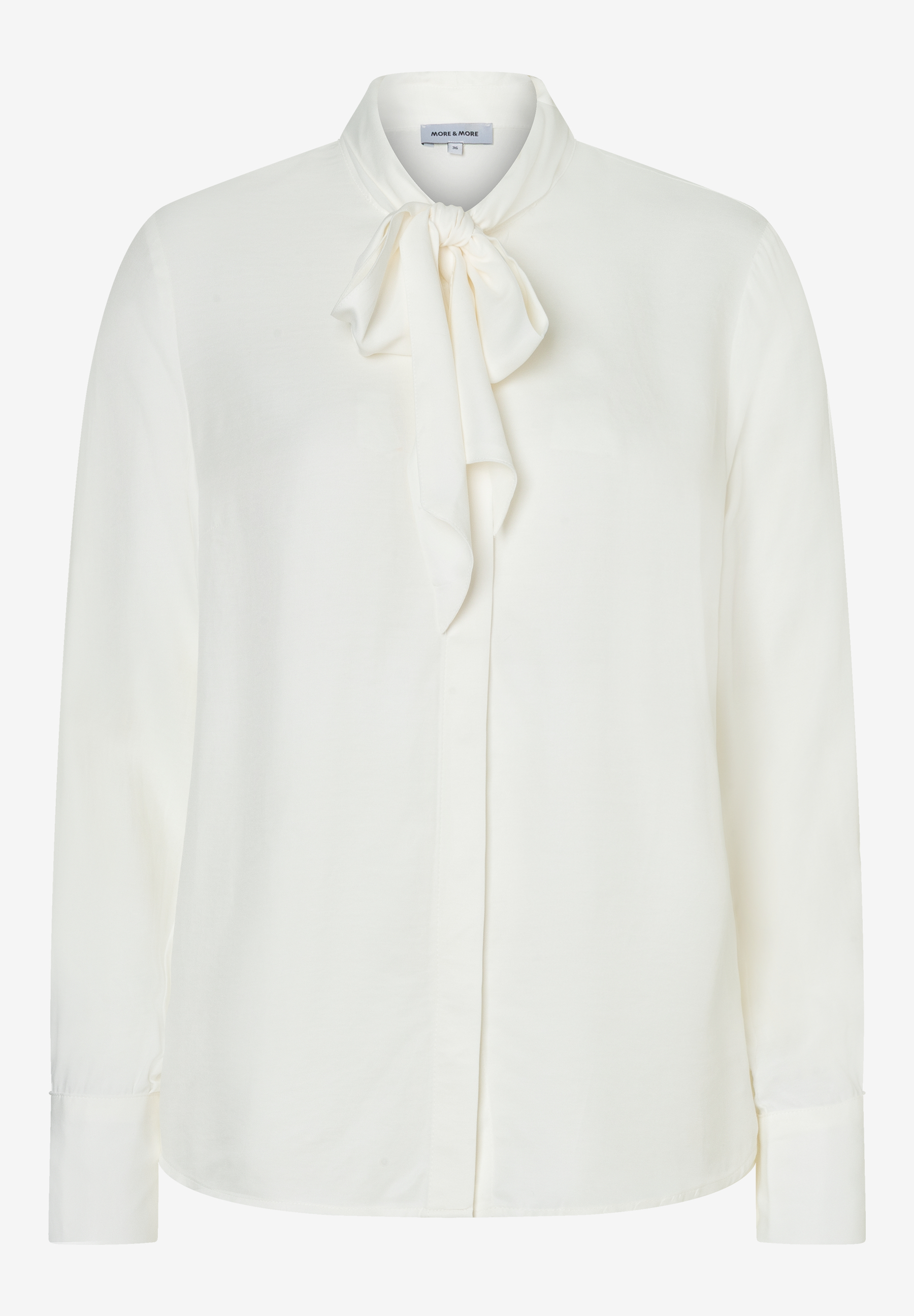 MORE & MORE Bluse aus fließender Webware: elegante, hautfreundliche Viskose-Bluse mit Schluppe in Hellbeige MORE & MORE Bluse aus fließender Webware: elegante, hautfreundliche Viskose-Bluse mit Schluppe in Hellbeige