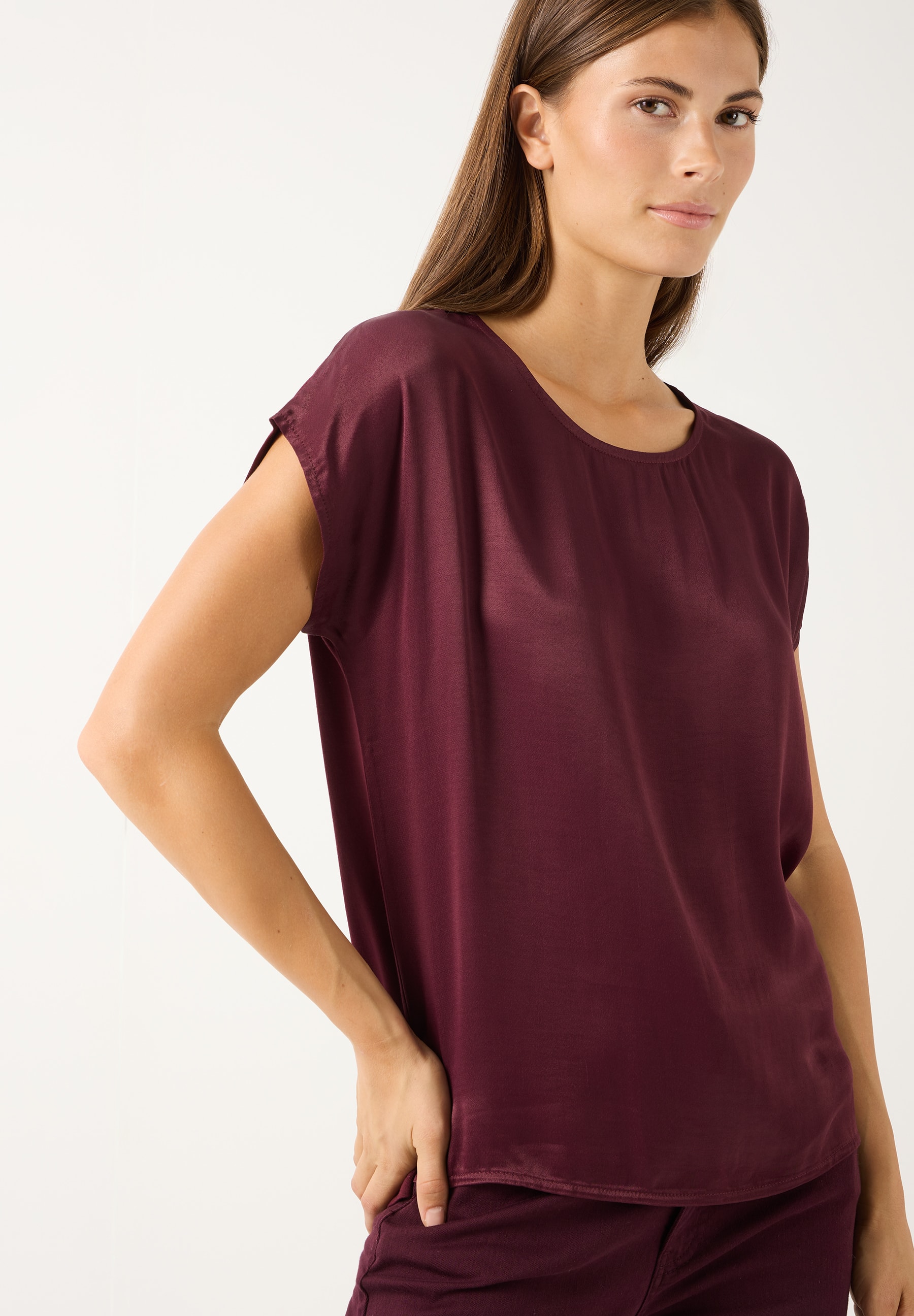 Shirt mit Satinfront